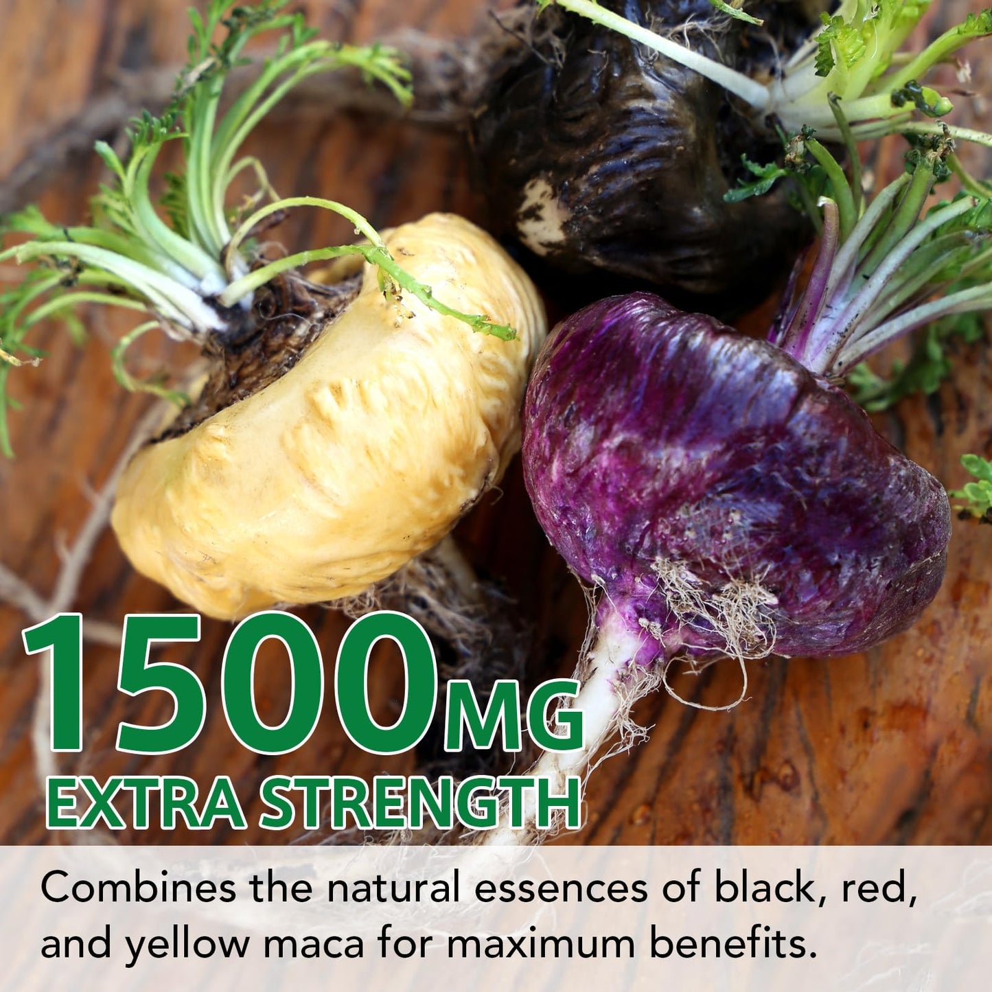 Vceeoy Maca Root, Black Pepper Extract Capsules for Women & Men with 1500 mg Black, Red & Yellow Maca,Gives Energy Boost -60 Capsules, Easy to Swallow - Medaid International