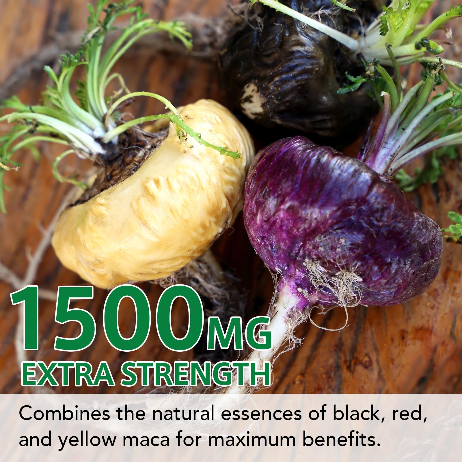 Vceeoy Maca Root, Black Pepper Extract Capsules for Women & Men with 1500 mg Black, Red & Yellow Maca,Gives Energy Boost -60 Capsules, Easy to Swallow - Medaid International