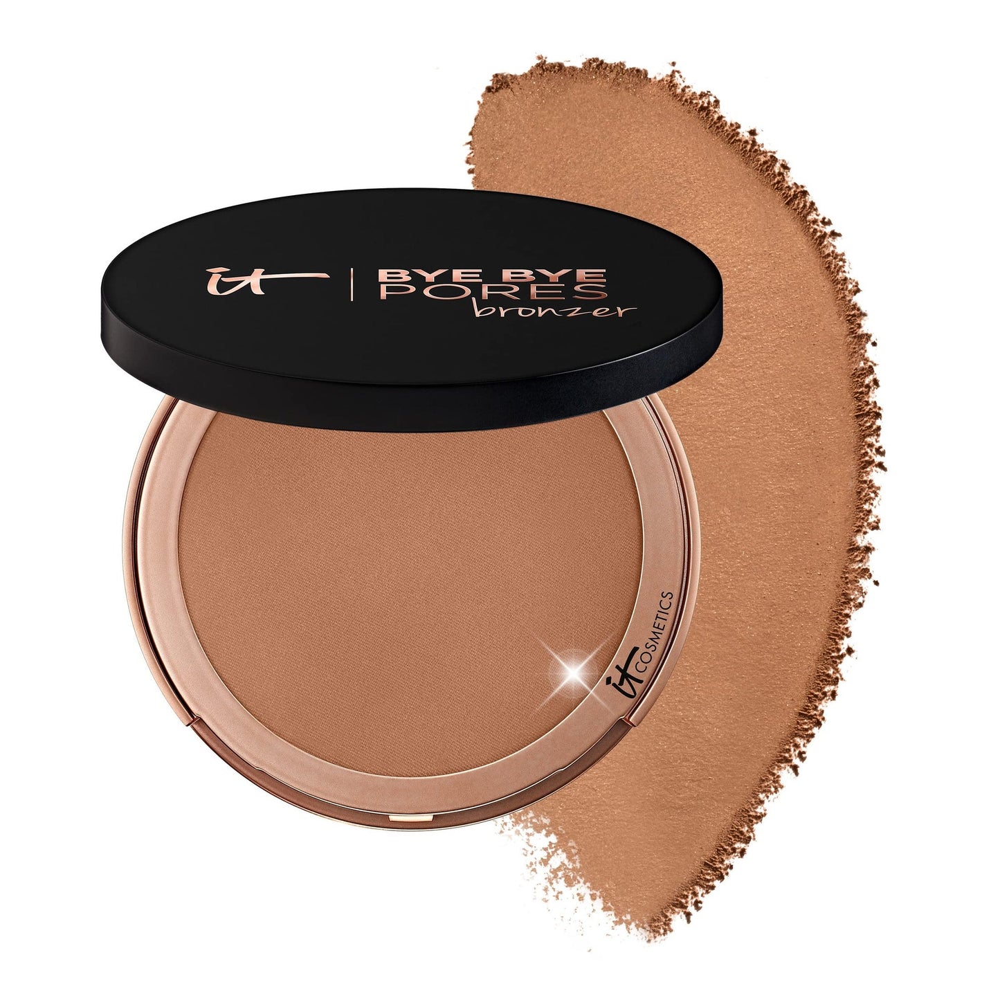 IT Cosmetics Bye Bye Pores Anti-Aging Bronzer, Diffuses Look of Pores + Fine Lines, Sun-Kissed Glow Face Makeup Powder, Oil-Free, Talc-Free, With Hyaluronic Acid – Universal Shade, 0.3 oz - Medaid International