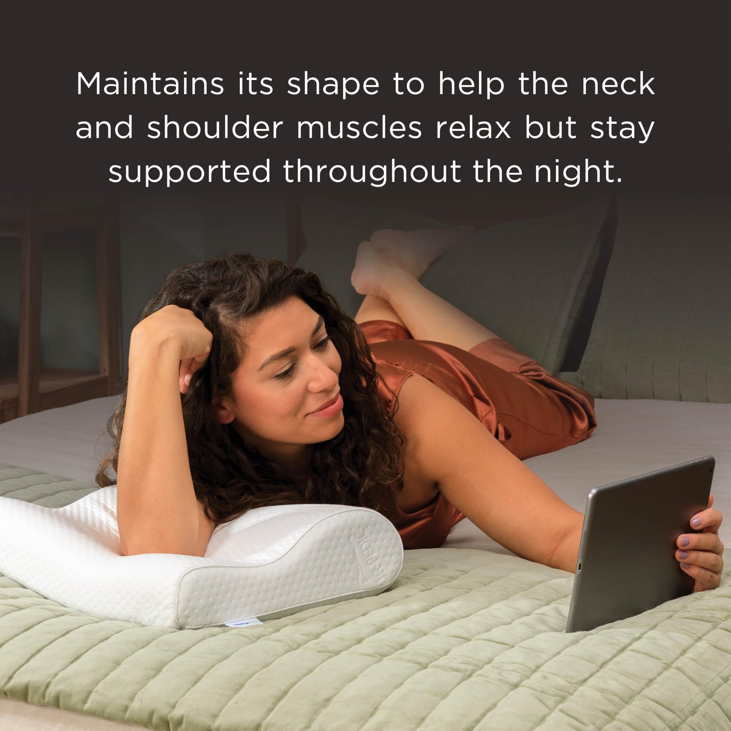 Tempur-Pedic TEMPUR-Ergo Neck Pillow, Medium Profile, White - Medaid International
