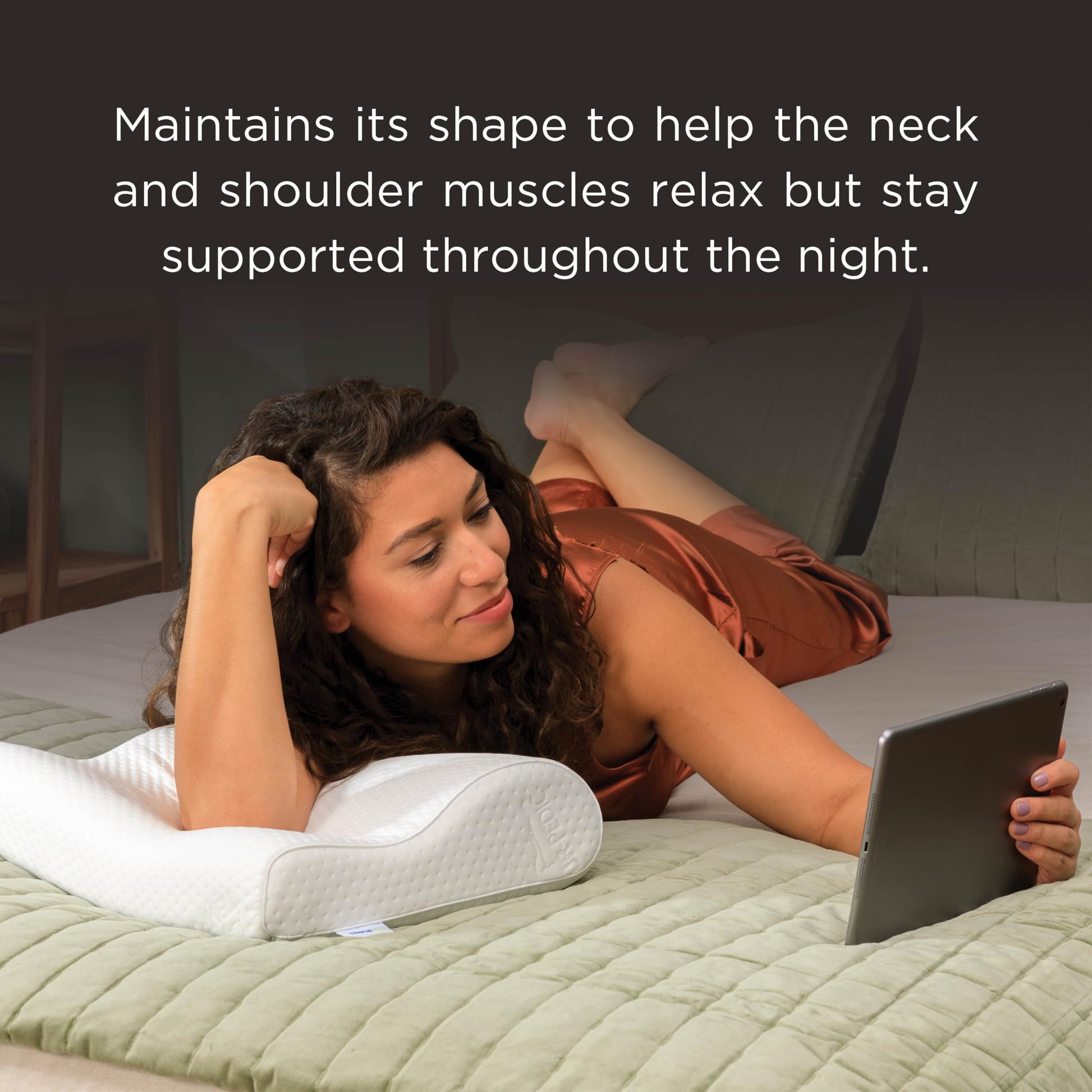 Tempur-Pedic TEMPUR-Ergo Neck Pillow, Medium Profile, White - Medaid International