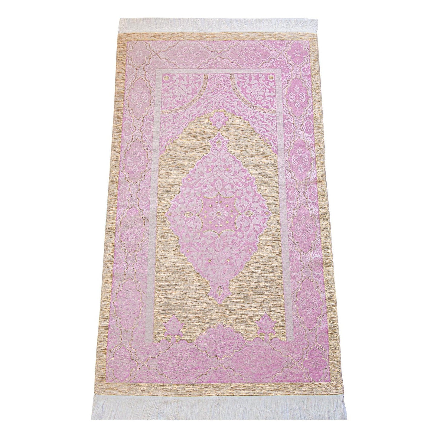 ihvan online Prayer Gift Set for Men & Women, Muslim Prayer Rug, Salah Mat, Beads Taasbih, Arabic Holy Quran, Islamic Gift Set for Ramadan & Eid, Pink - Medaid International