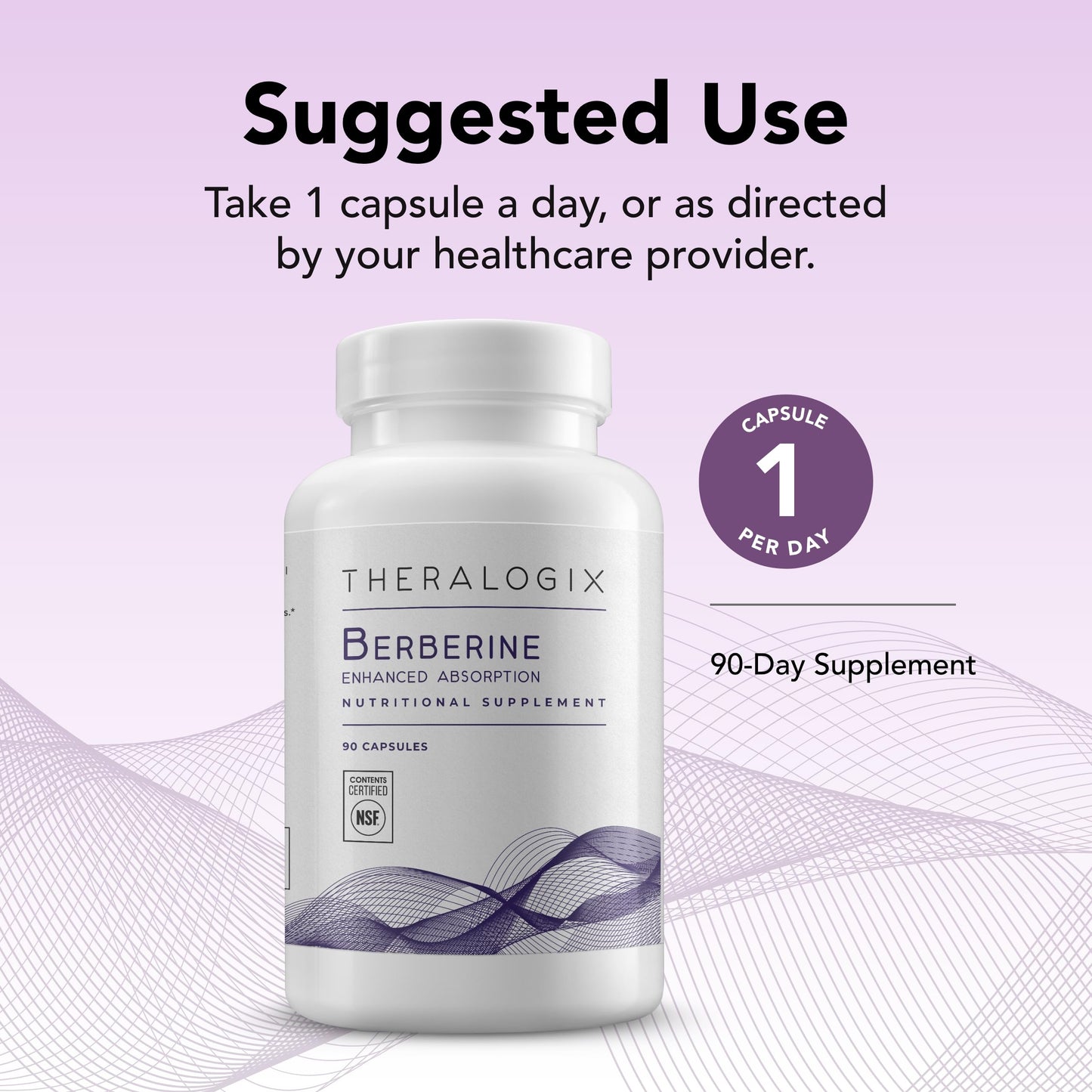 Theralogix Berberine Enhanced Absorption - 90-Day Supply - Made with Berberine Phytosome to Help Support Healthy Metabolism & Hormone Balance* - NSF Certified - 90 Capsules - Medaid International
