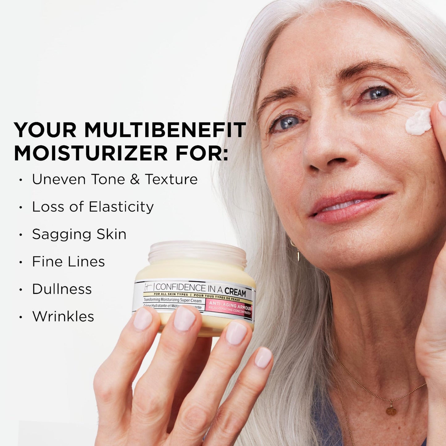 IT Cosmetics Confidence in a Cream Jumbo - Hydrating & Anti Aging Face Moisturizer, Visibly Reduces Fine Lines & Wrinkles, Up to 48H Hydration, Repairs Skin Barrier, Squalane & Ceramides - 4 fl oz - Medaid International