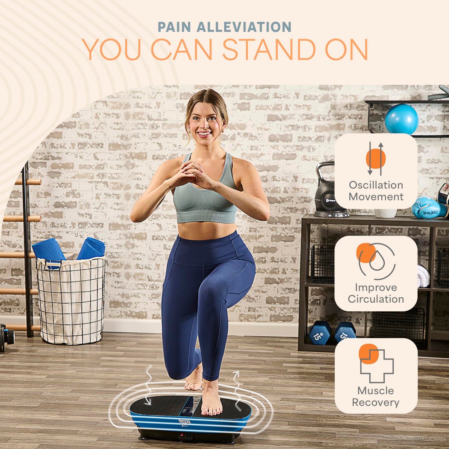 Lifepro Vibration Plate with Built-in Footpad Pulse Technology – Whole Body Vibrating Plate Exercise Machine for Muscle Toning and Comfort – 99 Speeds, 9 Programs, Remote, Bands, Max Weight 265 lbs