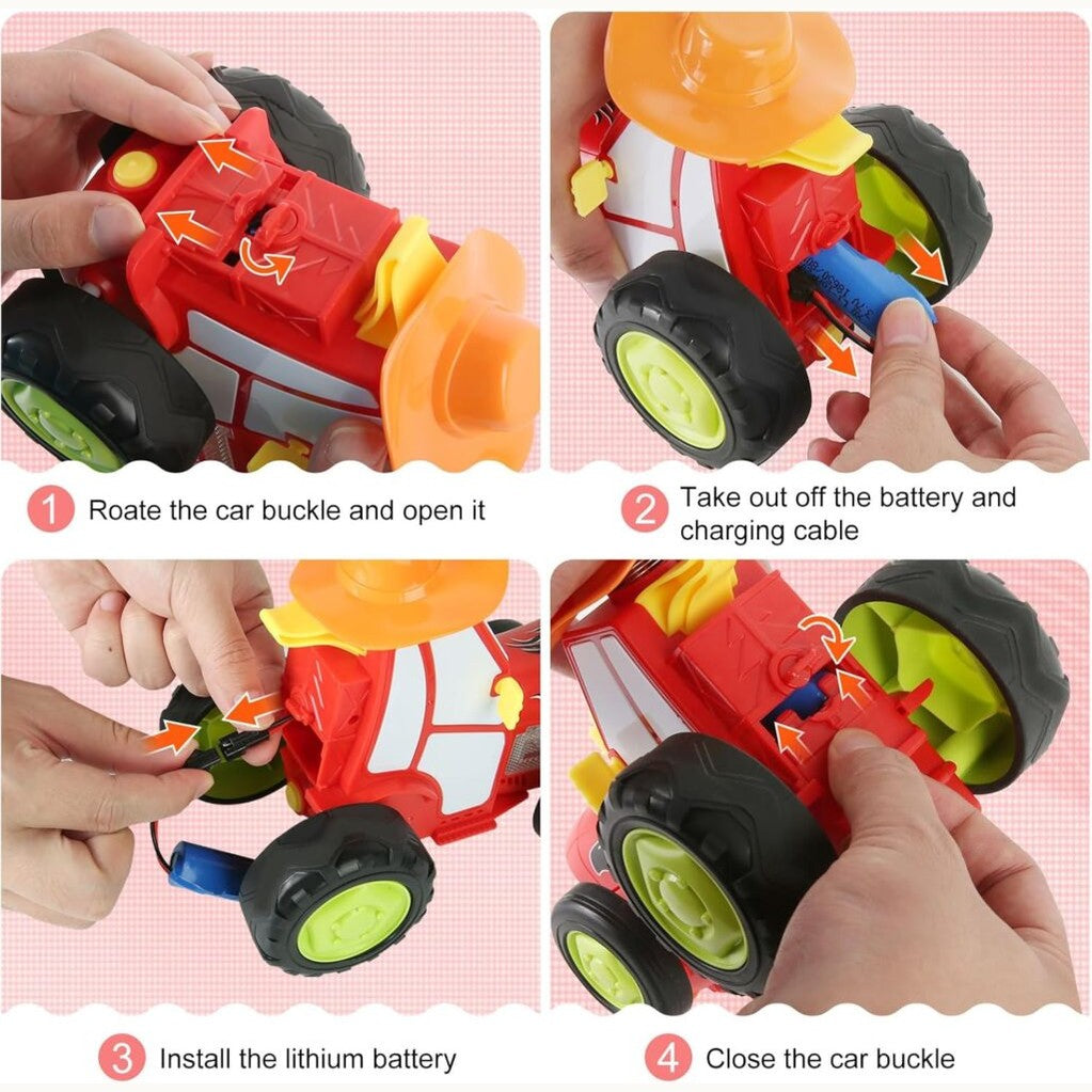 Tumama Kids - Crazy Jumping Car With Led Light - Music&Reachargeable Battery