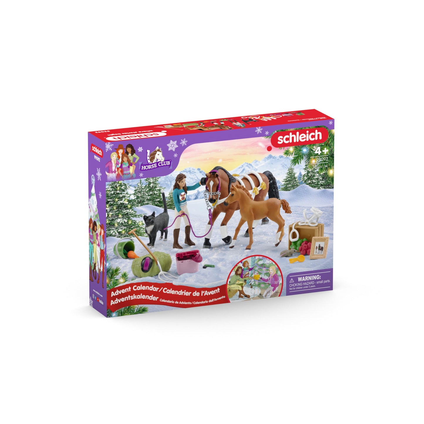 Schleich Horse Club - Horse Club Advent Calendar: Sofia's Winter Surprise - 36 Toys Including Poseable Figurine, Horses and Accessories - Holiday Event Calendar for Christmas - Kids Ages 5+ | 99012 - Medaid International