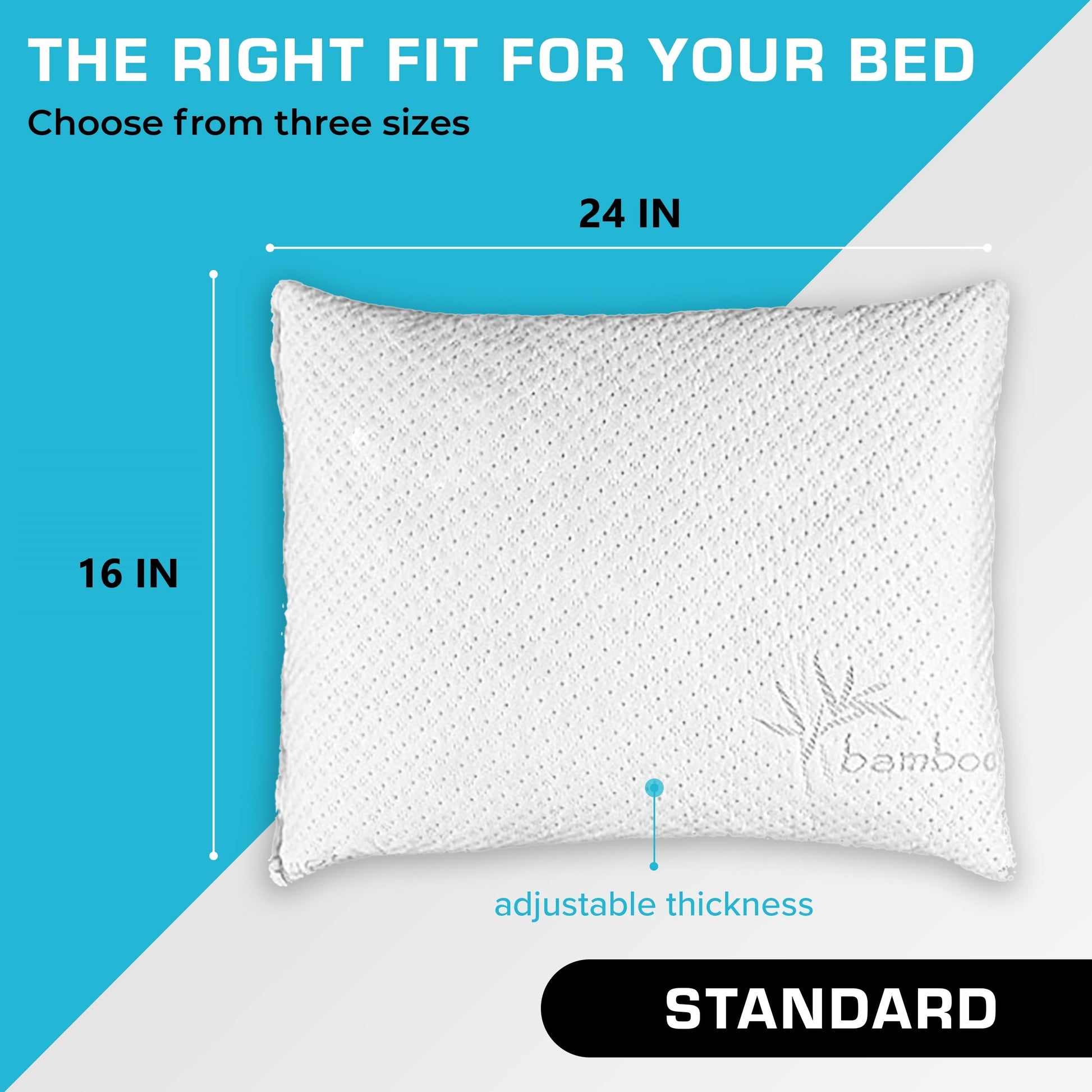 Xtreme Comforts Pillows for Sleeping - GreenGuard Gold Certified Adjustable Standard Memory Foam Pillow for Side, Back & Stomach Sleepers w/Removable Cooling Zipper Cover - Made in The USA - Medaid International