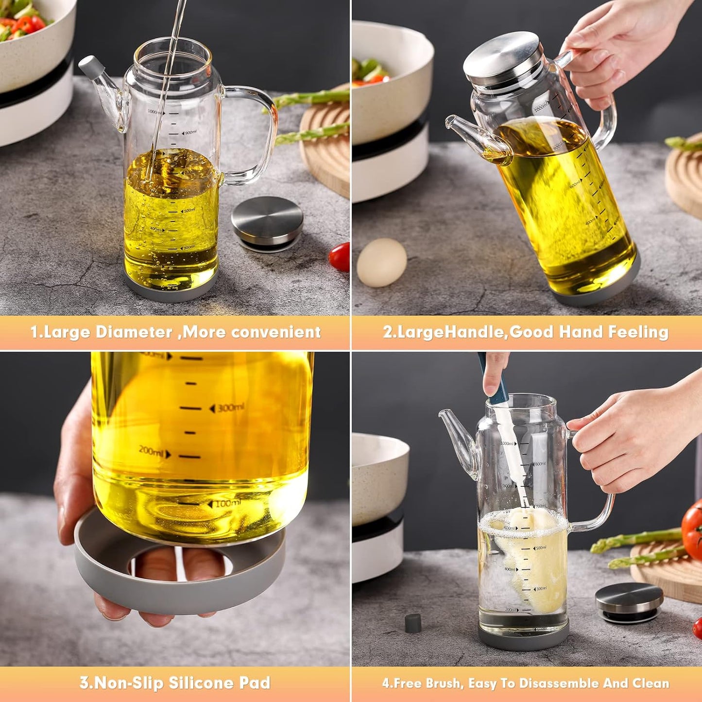 Glass Olive Oil Bottle Dispenser
