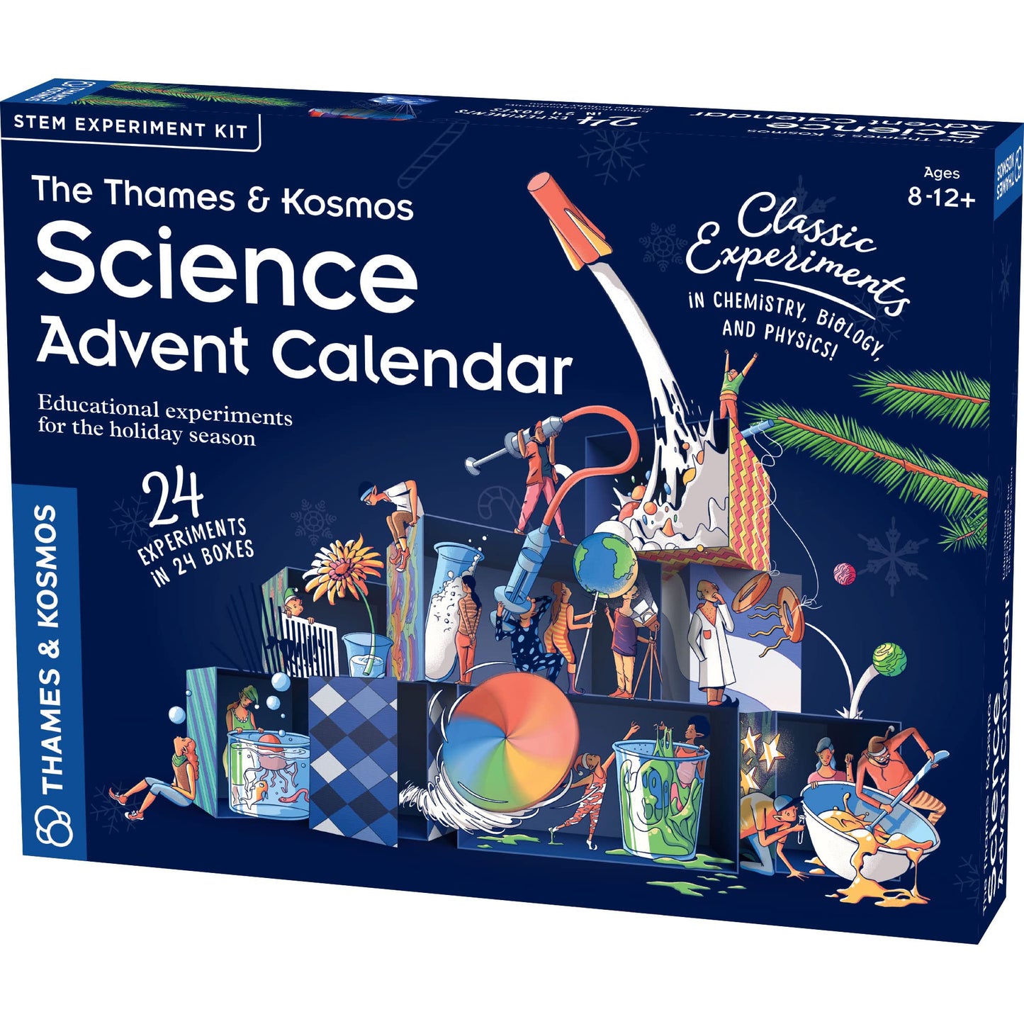 The Thames & Kosmos Science Advent Calendar | 24 STEM Experiments in Chemistry, Biology & Physics | Great for Winter Holiday Celebrations | Conduct Daily Experiments | Fun, Wholesome Family Tradition - Medaid International