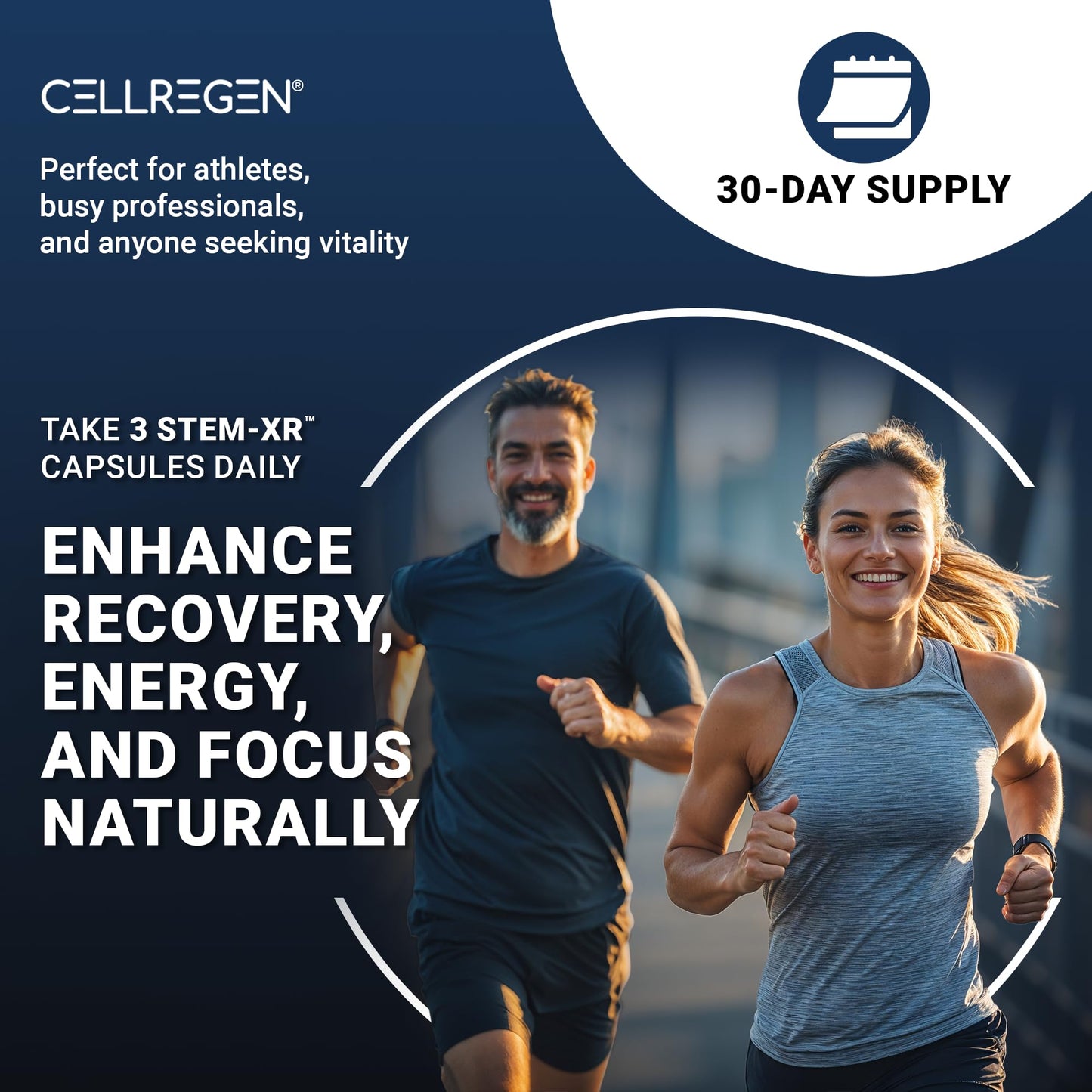 Cellregen StemXR™ Stem Cell Activator & Circulation Booster – Stem Cell Supplement for Men & Women – Blue Green Algae, Longevity, Vitality, Anti-Aging, Energy & Performance Support – 90 Capsules - Medaid International