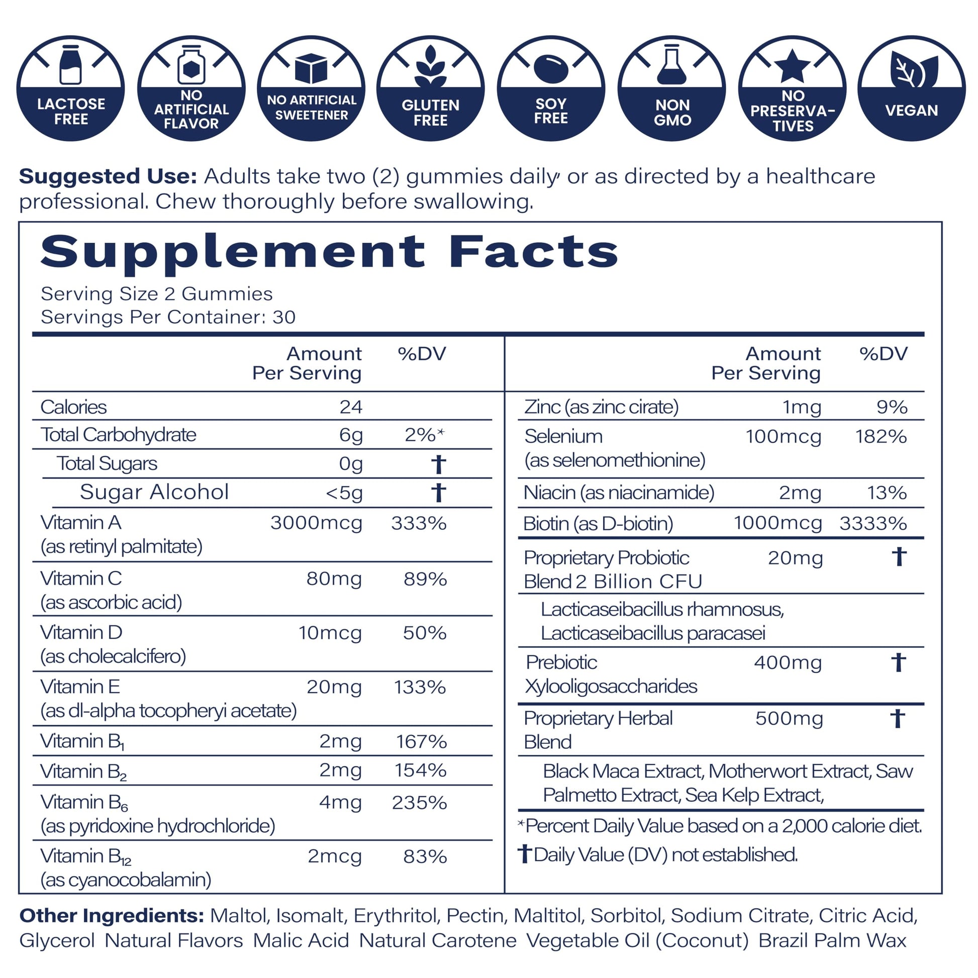 Peach8 Butt Support Women Probiotic Gummies - 60 SugarFree BBL Booty Vitamins C A Gummies, 2B Probiotics, Prebiotics, 4 Herbal Supplements Saw Palmetto, Black Maca, Motherwort for Bum Max Absorption - Medaid International