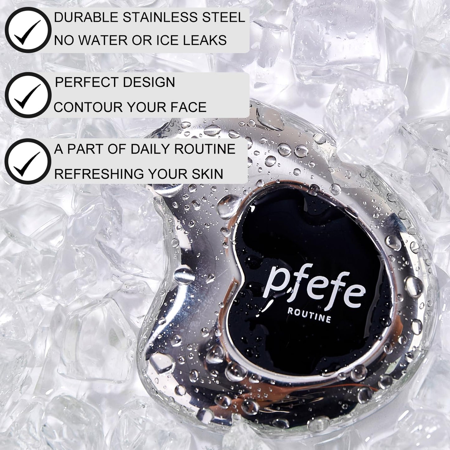 Pfefe Stainless Steel Cryo Gua Sha - Gua Sha Facial Beauty Tools - Metal Skin Care Gua Sha for Body SPA Face Neck Eye - Medaid International