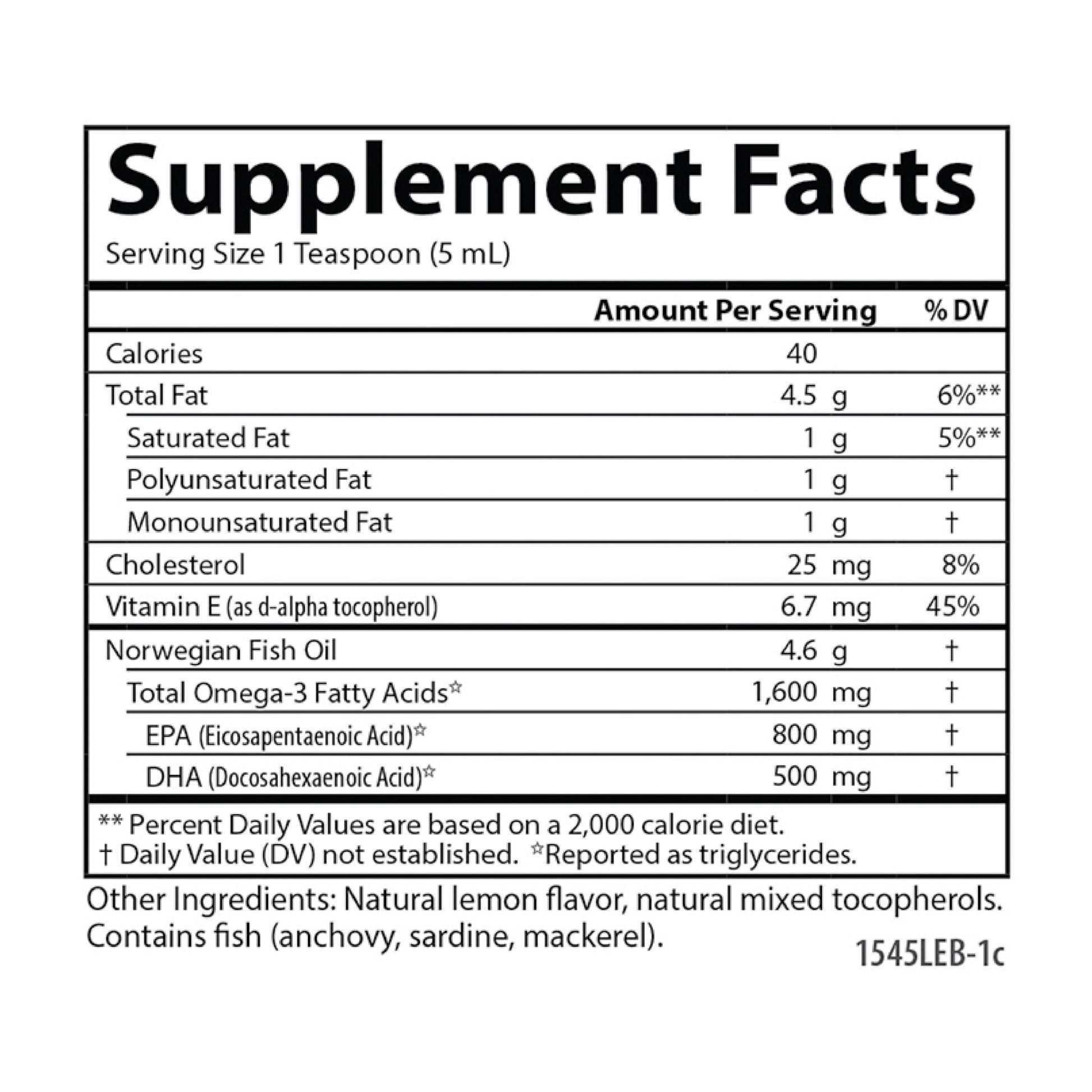 Carlson - The Very Finest Fish Oil, Special Edition, 1600 mg Omega-3s, Liquid Supplement, Norwegian Fish Oil, Wild-Caught, Sustainably Sourced Liquid, Lemon, 500 mL (16.9 Fl Oz) - Medaid International