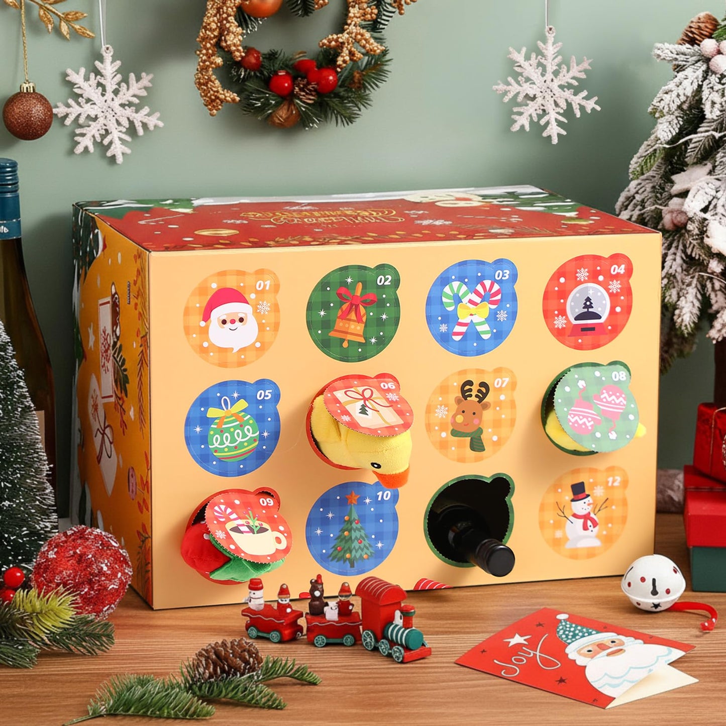 AmazingSpark 12 Days Christmas Empty Advent Calendar to Fill, Advent Countdown Gift Box DIY 2026 Christmas Calendar Cardboard Number Boxes for Wrap Gift Xmas Holiday Decoration - Medaid International