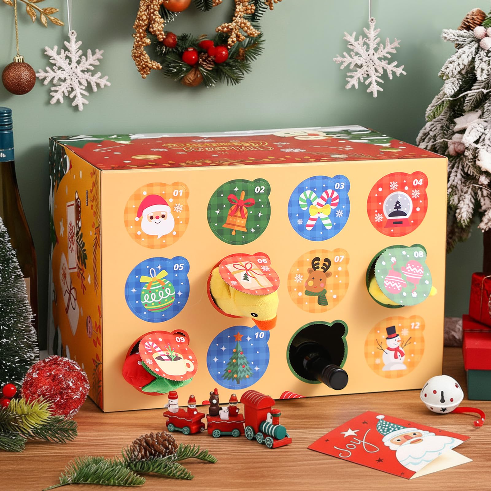 AmazingSpark 12 Days Christmas Empty Advent Calendar to Fill, Advent Countdown Gift Box DIY 2026 Christmas Calendar Cardboard Number Boxes for Wrap Gift Xmas Holiday Decoration - Medaid International