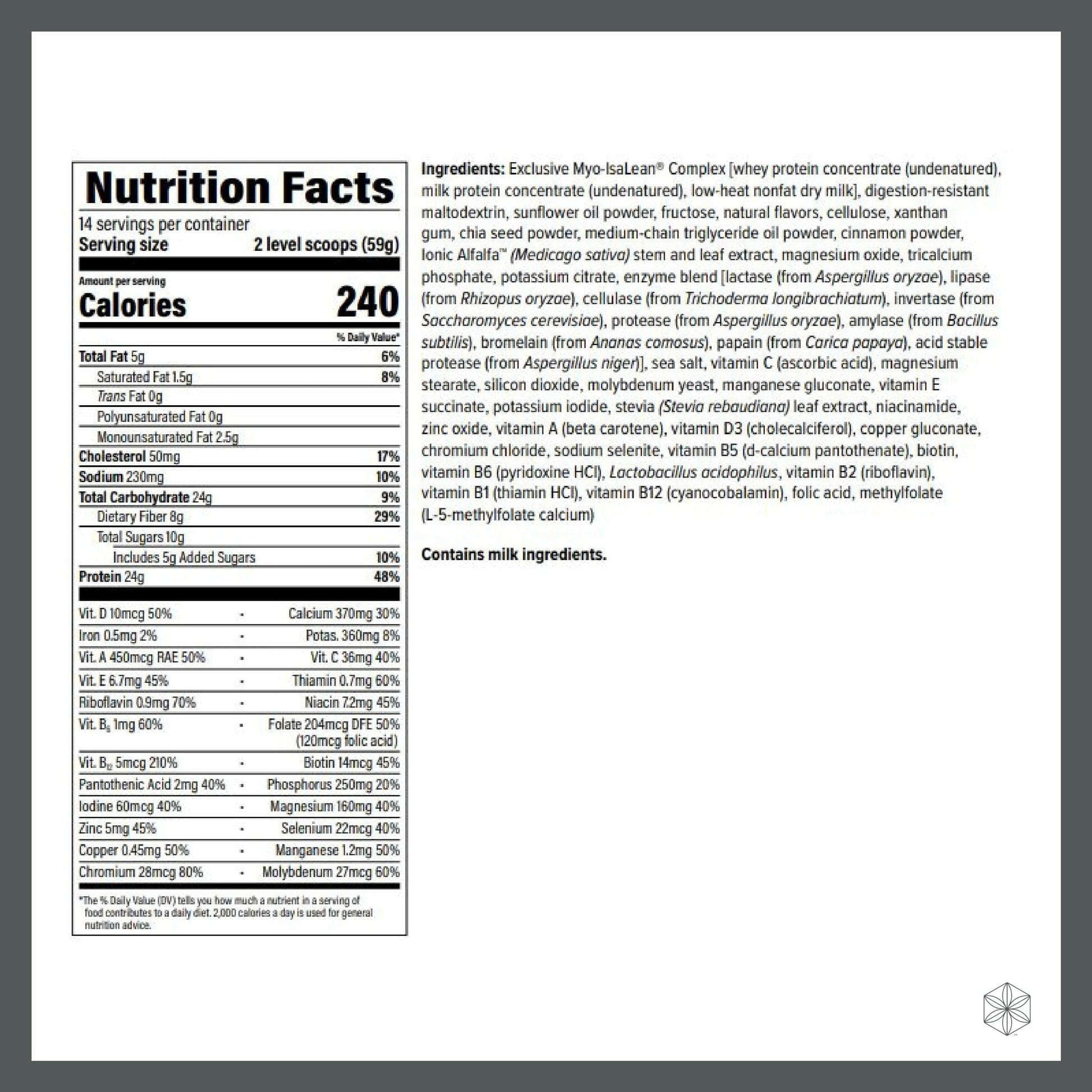 IsaLean Protein Shake - Complete Superfood Meal Replacement for Maintaining Healthy Weight and Lean Muscle Growth with 24 Vitamins and Minerals - 28.6 oz - 14 Meal Canister (Creamy French Vanilla) - Medaid International