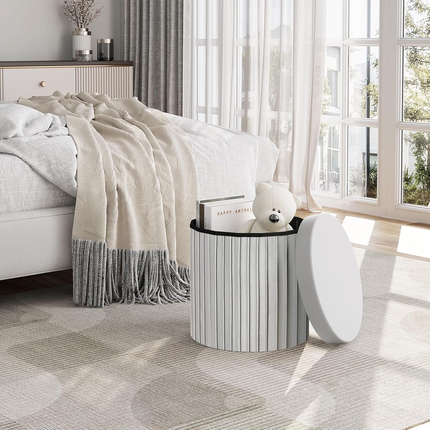 WOLTU Round Stool with Storage Space (SH89CM)
