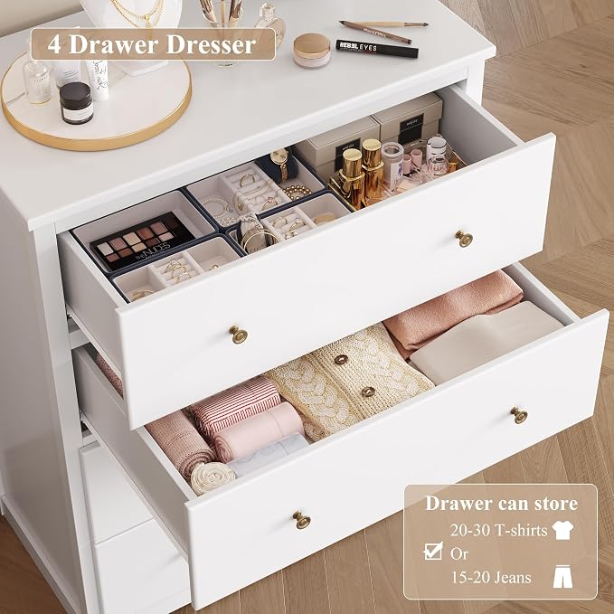 Modern 4 Tier Drawer Chest