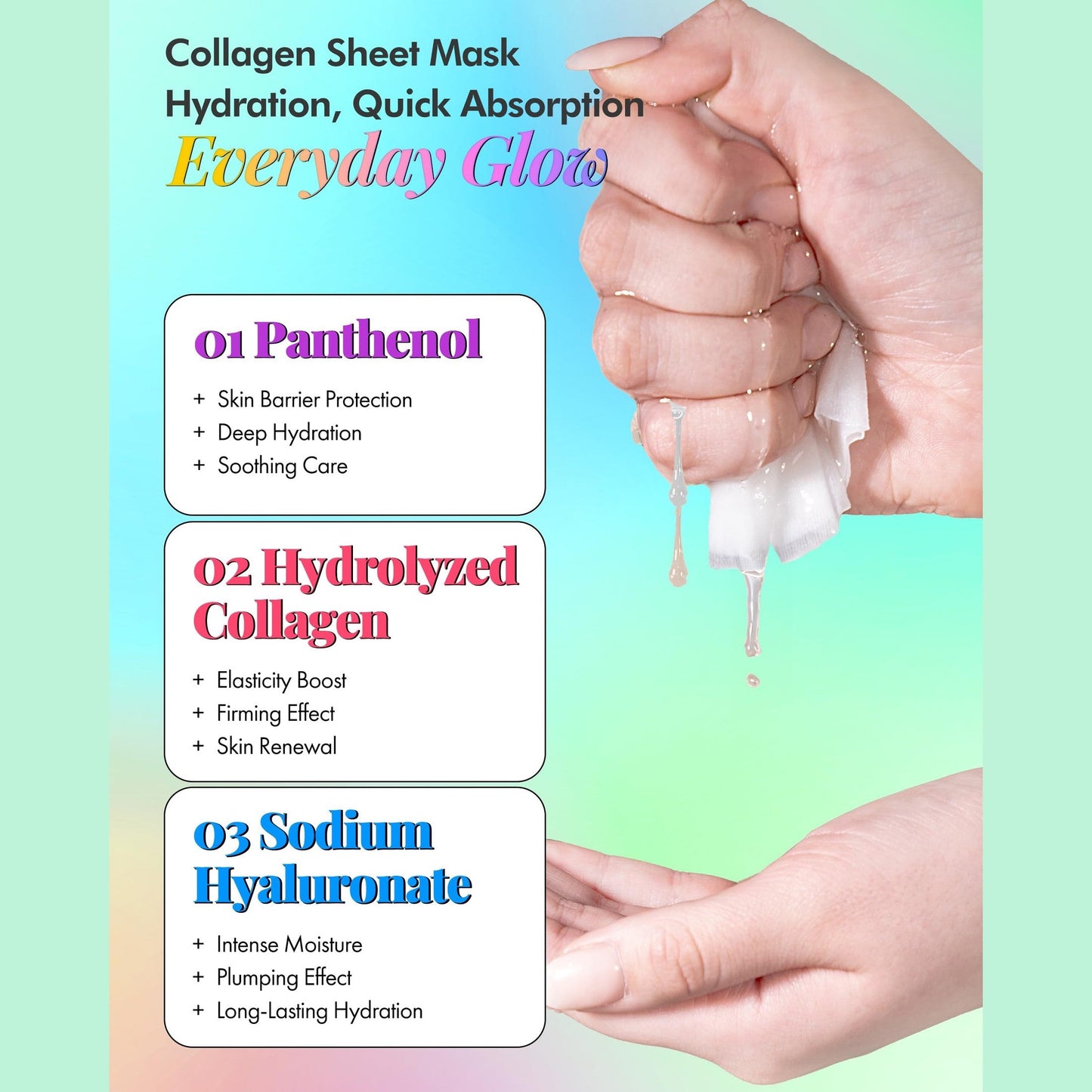 DERMAL Made in Korea Facial Mask – 20+ Years of Trusted K-Beauty, Premium Quality vs. Generic Chinese Masks, Best Value Sheet Mask for Daily Skincare – 16 Combo Pack A - Medaid International
