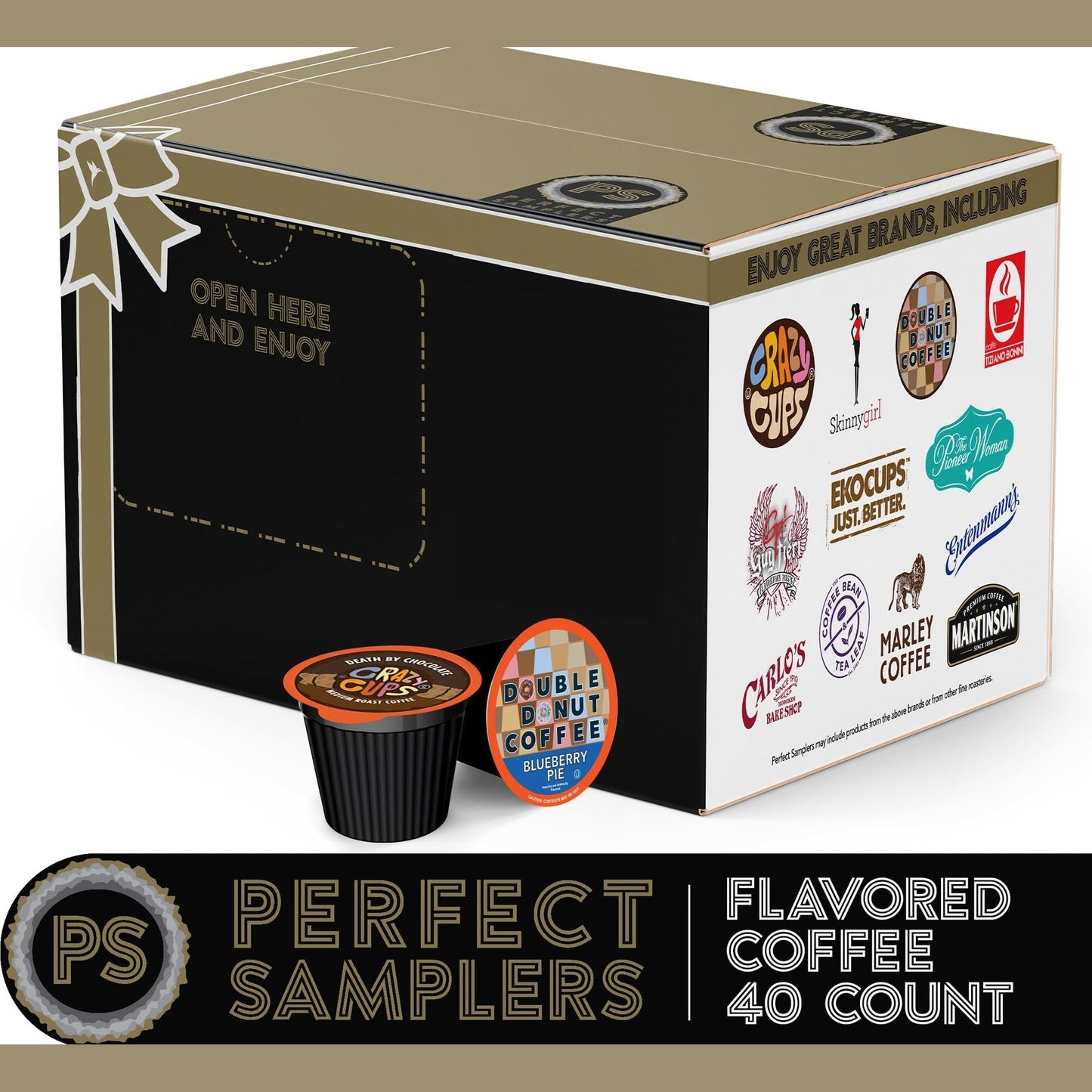 Crazy Cups Pod Variety Pack - Unique Flavors of Chocolate, Vanilla, Caramel, Coffee Capsules, Flavored Coffee, 40 Count