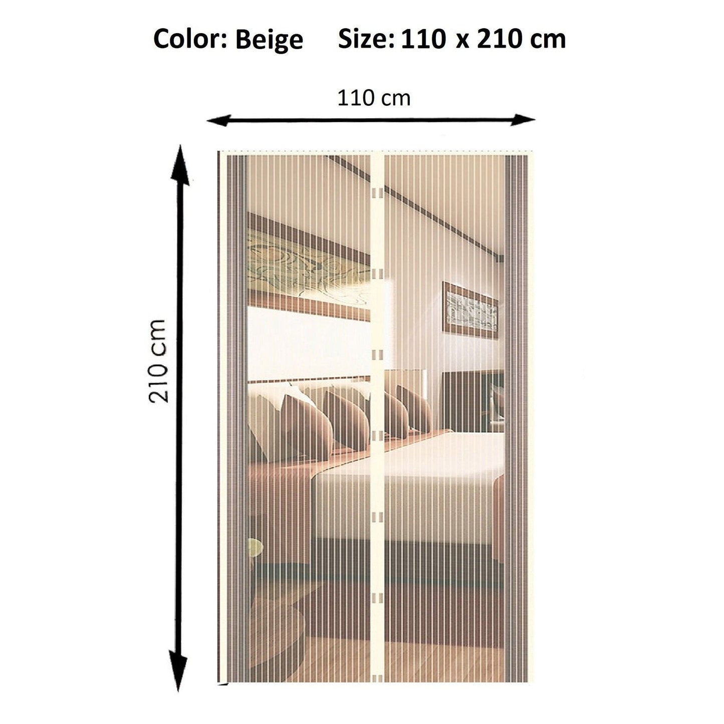 Mesh Screen Door Magnetic Anti Mosquito Curtain