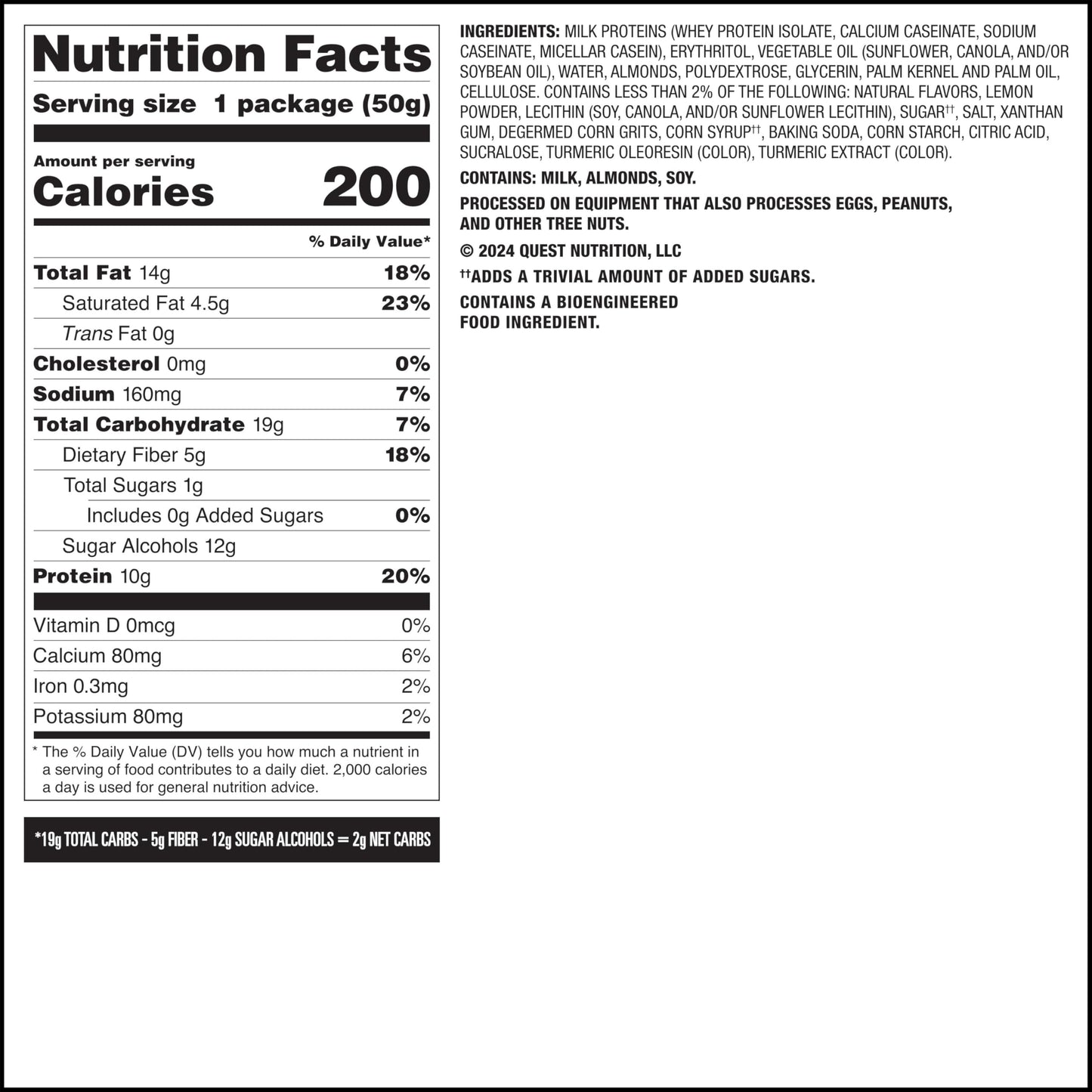 Quest Nutrition Frosted Protein Cookies Twin Pack, Lemon Cake, 1g Sugar, 10g Protein, 1g Net Carbs, Gluten Free, 16 Cookies - Medaid International