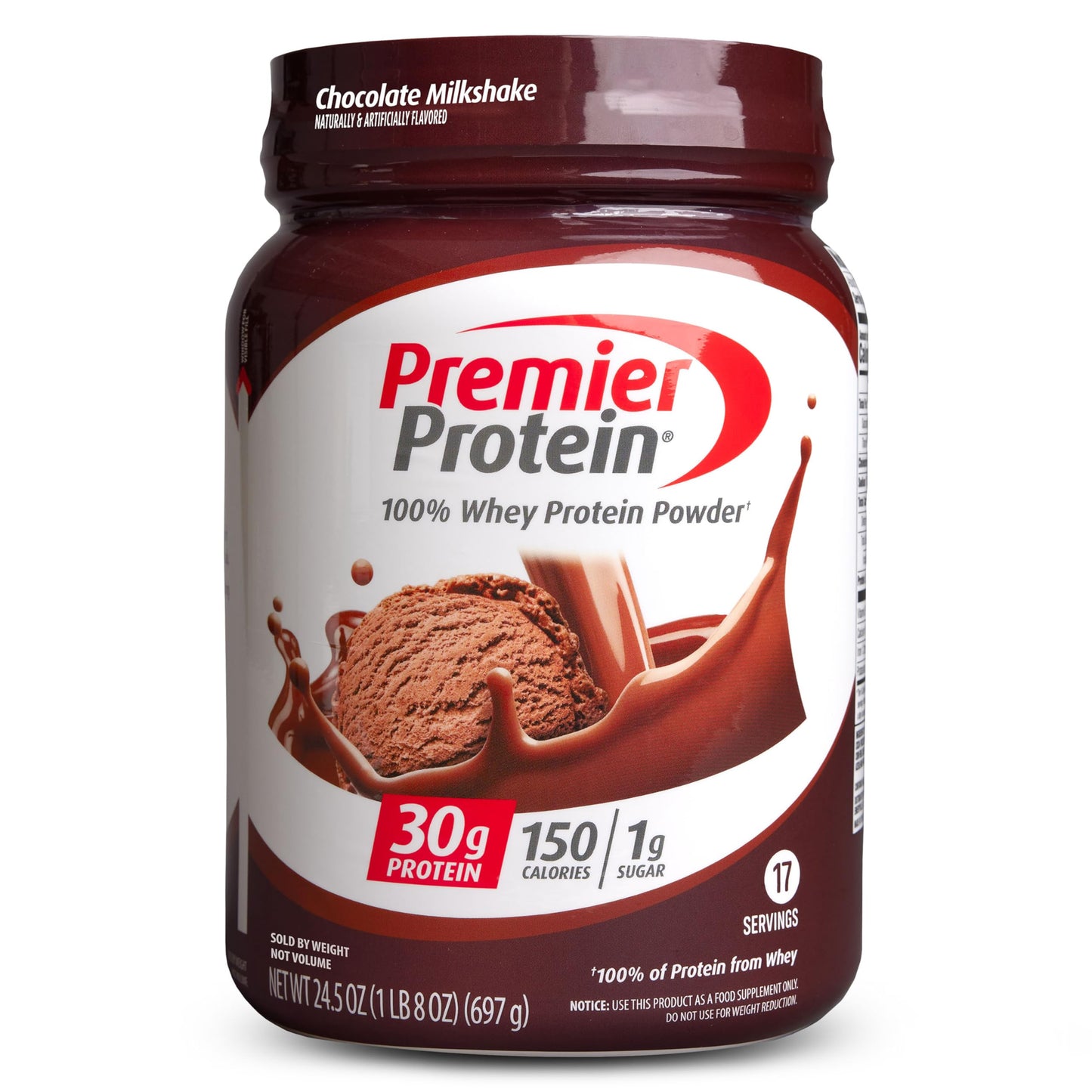 Premier Protein Powder, Chocolate Milkshake, 30g Protein, 1g Sugar, 100% Whey Protein, Keto Friendly, No Soy, Gluten Free, 24.5 oz (17 Servings) - Medaid International