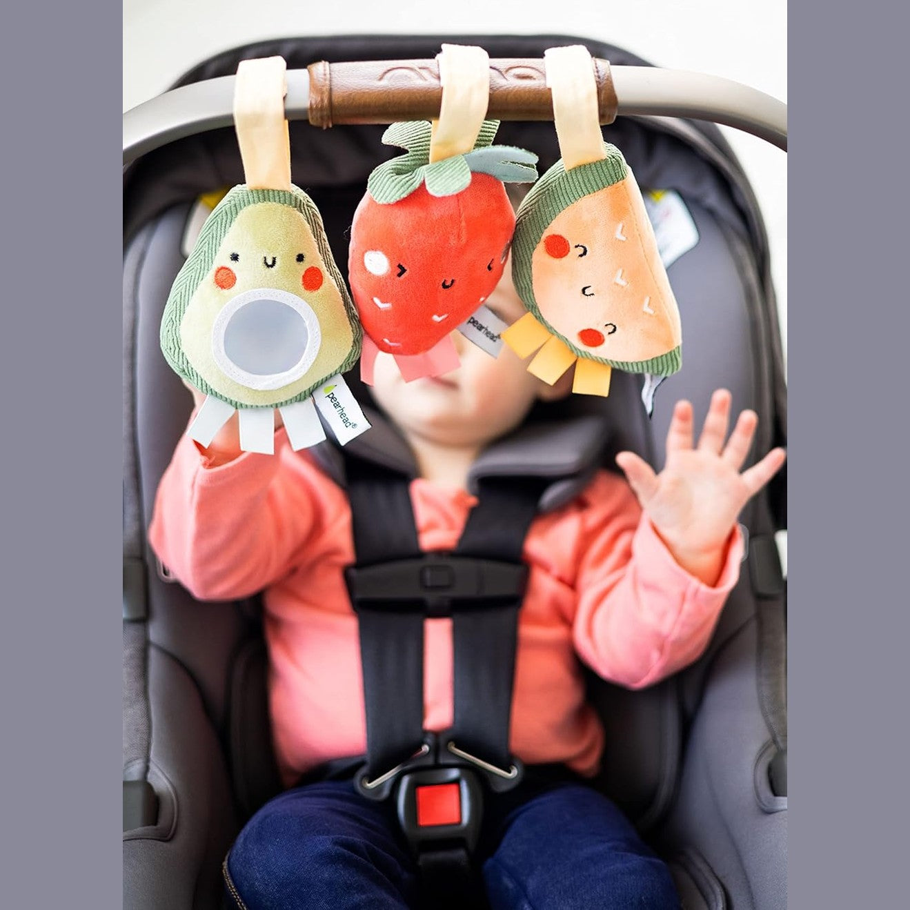 Pearhead - Stroller Toy Set Of 3  Fruits