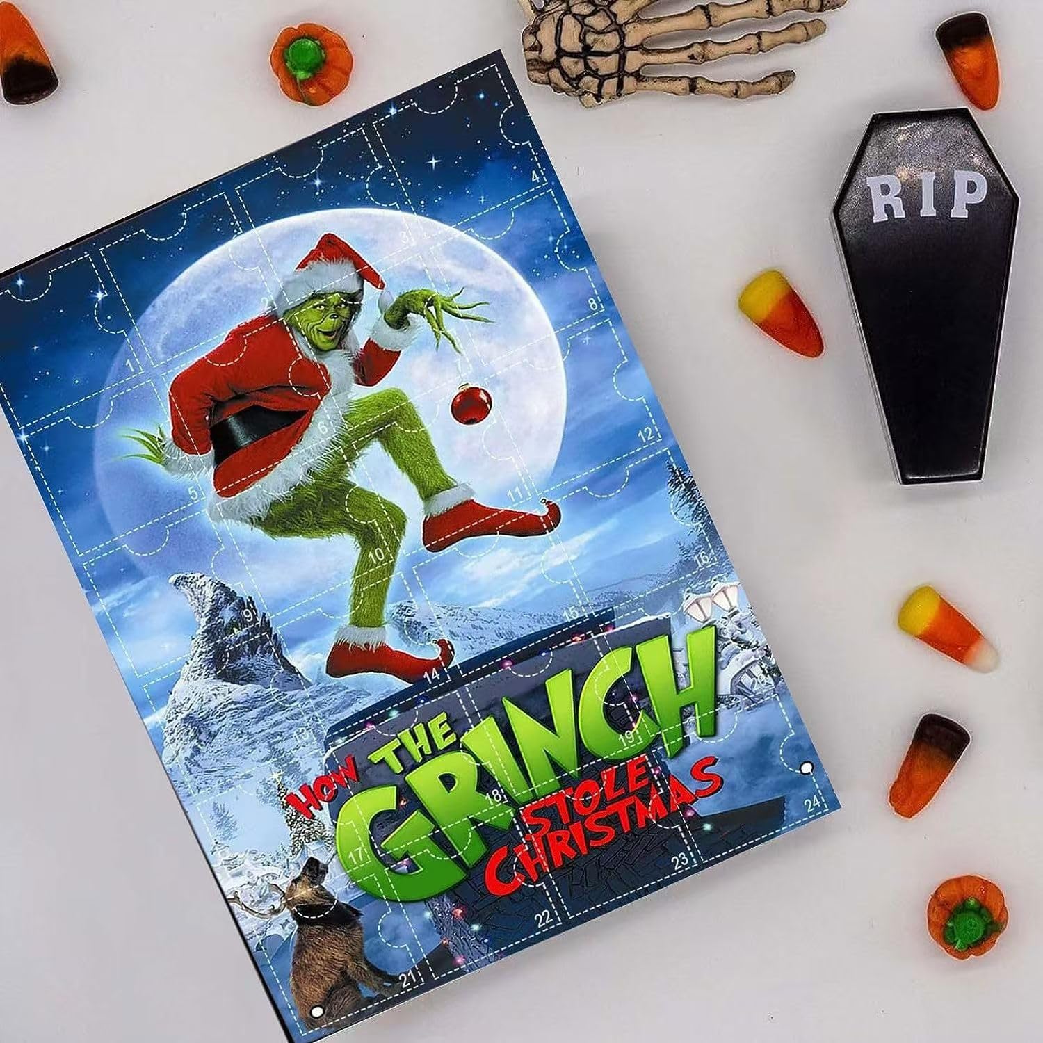 Christmas Advent Calendar 2025 Halloween, 24 Days Cute Cartoon Elf Figures Doll Countdown Calendar for Kids Doll Collectible Gift Christmas Figures Advent Calendar (B) - Medaid International