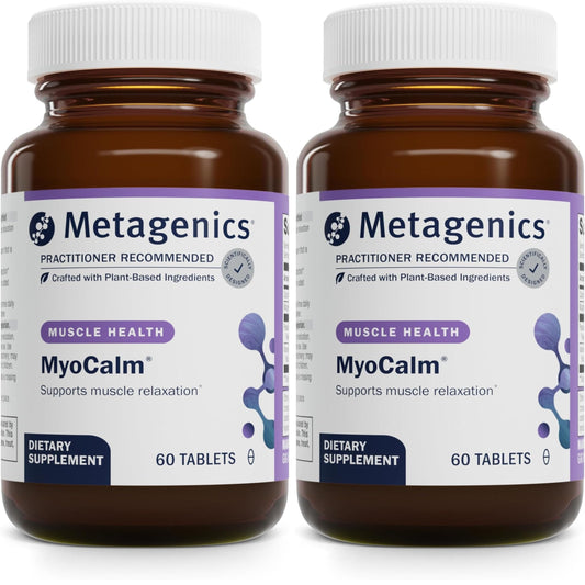Metagenics MyoCalm - Calcium & Magnesium Supplement for Muscle Relaxation* - with Passionflower & Valerian Root for Enhanced Absorption - Non-GMO, Gluten-Free & Vegetarian - 60 Tablets (Pack of 2) - Medaid International