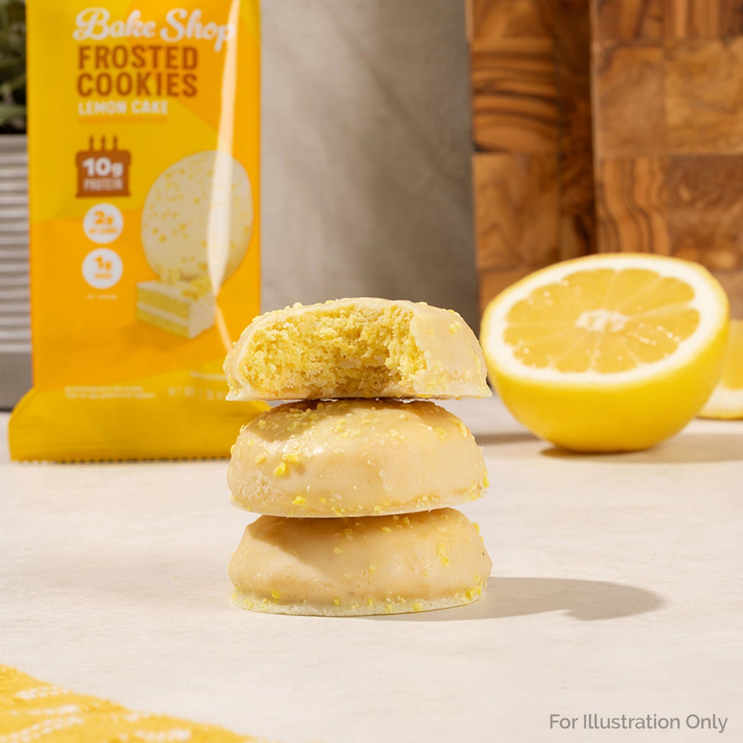 Quest Nutrition Frosted Protein Cookies Twin Pack, Lemon Cake, 1g Sugar, 10g Protein, 1g Net Carbs, Gluten Free, 16 Cookies - Medaid International