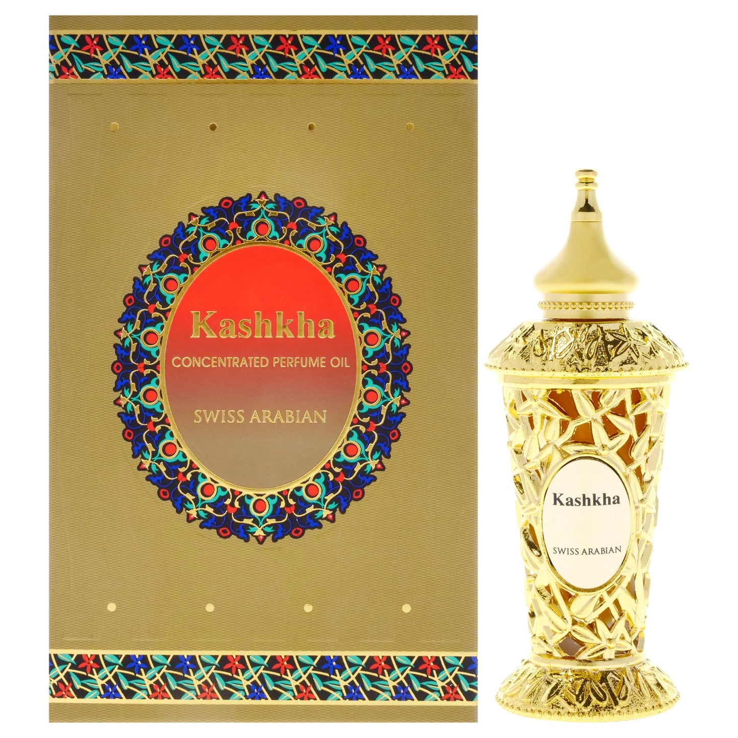 Swiss Arabian Kashkha - Luxury Products From Dubai - Long Lasting And Addictive Personal Perfume Oil Fragrance - A Seductive Signature Aroma - 0.6 Oz - Medaid International