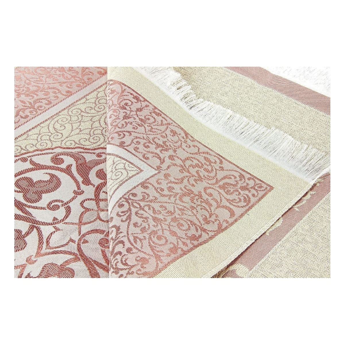 Muslim Prayer Rug and Prayer Beads with Elegant Gift Box | Janamaz | Sajadah | Soft Islamic Prayer Rug | Islamic Gifts Set | Prayer Carpet Mat, Taffeta Fabric, Pink - Medaid International