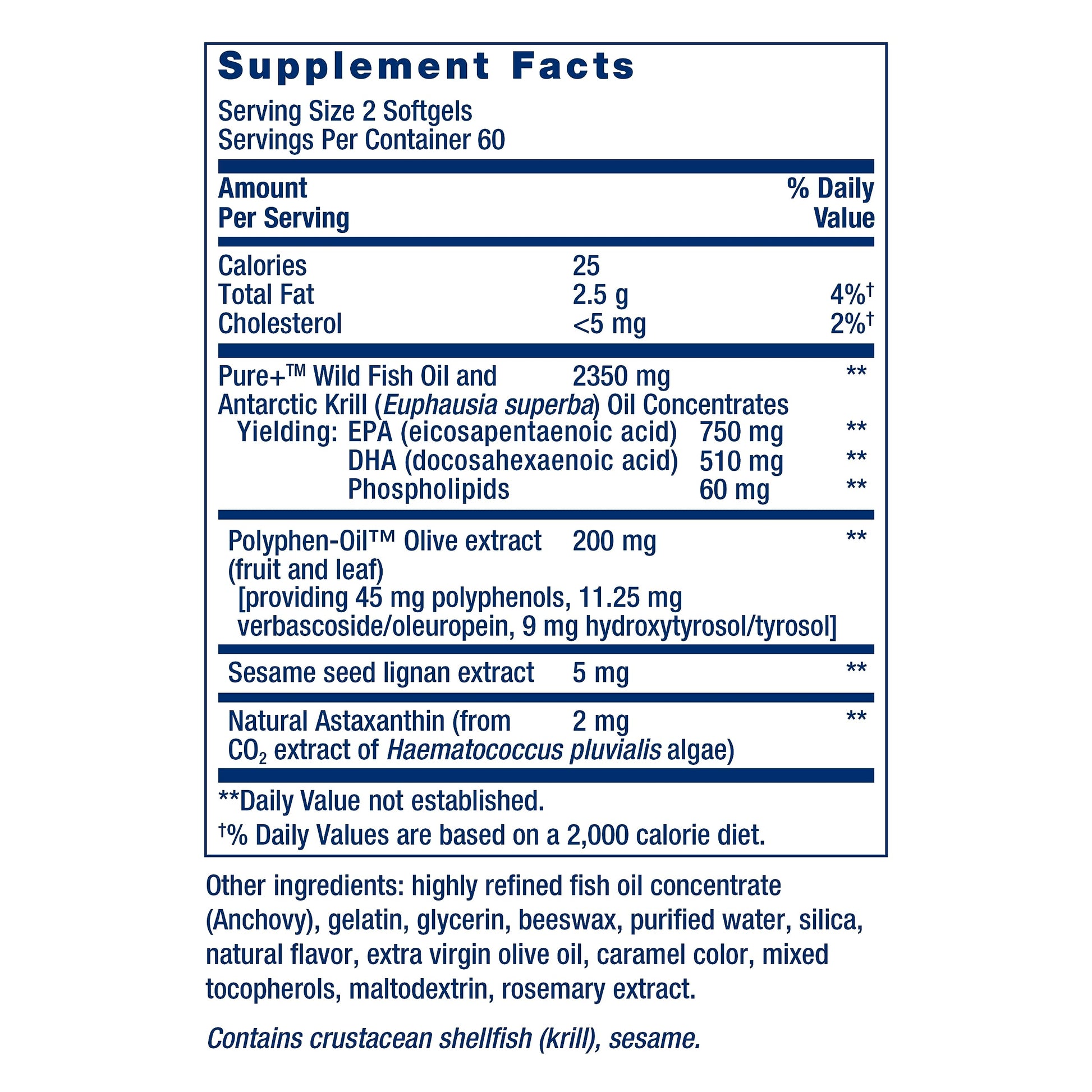 Life Extension Super Omega-3 Plus EPA/DHA Fish Oil, Sesame Lignans, Olive Extract, Krill & Astaxanthin - Heart, Brain & Joint Health Support - Gluten-Free, Non-GMO - 120 Softgels - Medaid International