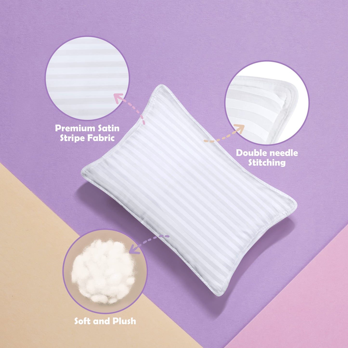 Utopia Bedding Youth Pillow (White, 2 Pack), 16x22 Kids Pillow for Sleeping, Soft and Breathable Cotton Blend Shell, Polyester Filling, Perfect for Kids Bed and Travel (Intended for Age 5 and up) - Medaid International