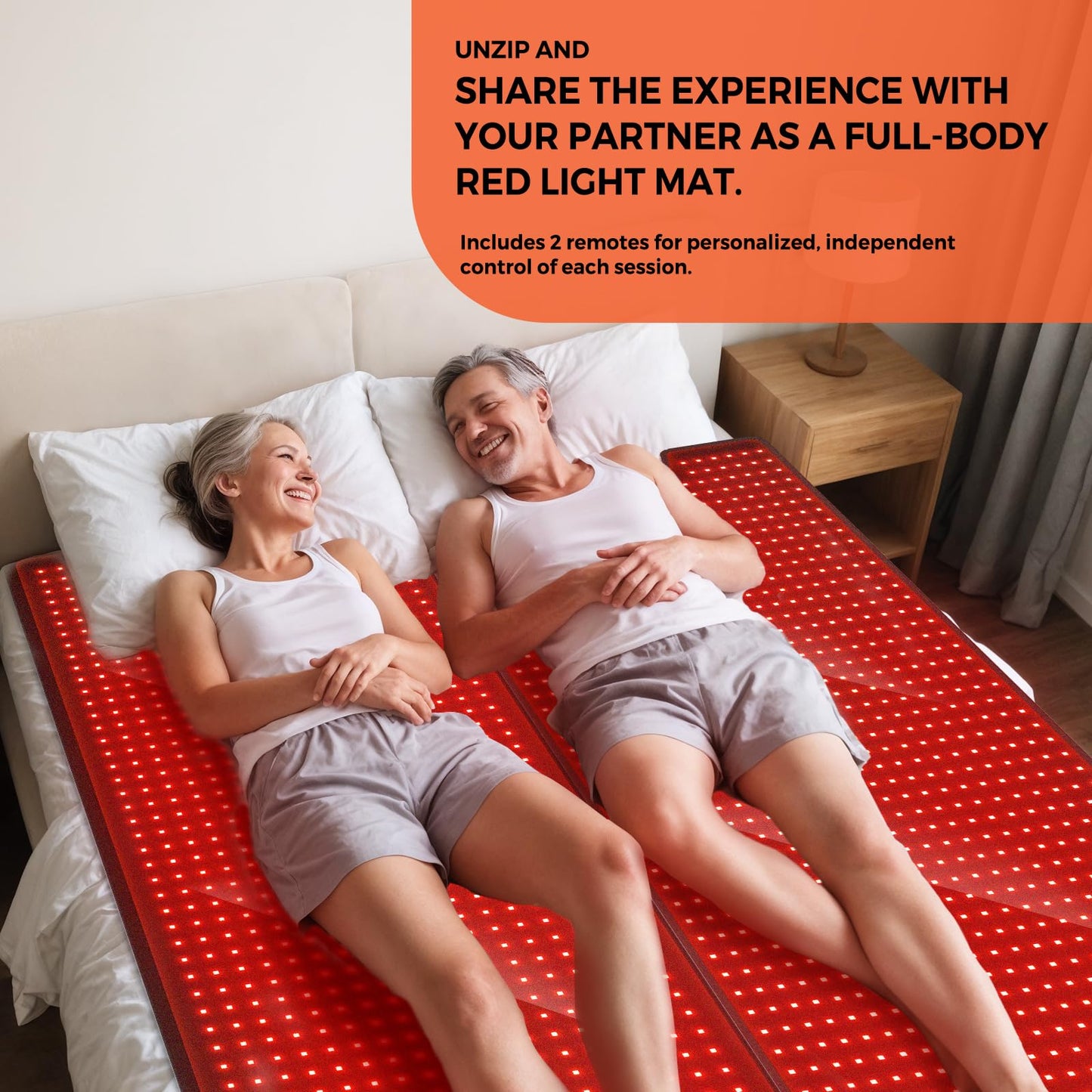 Infrared Red Light Therapy Full Body Mat- 2052 pcs SMD 5050 LED Chips - 660nm & 850nm Wavelengths, Pain Relief, Enhances Recovery, Whole Body Care, Sleep Improvement & Energy Boost - Medaid International