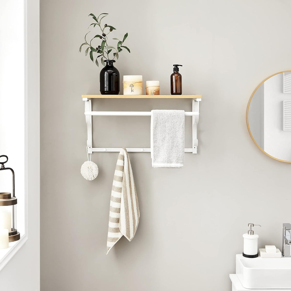 VASAGLE Wall Mounted Coat Rack LCR11WY
