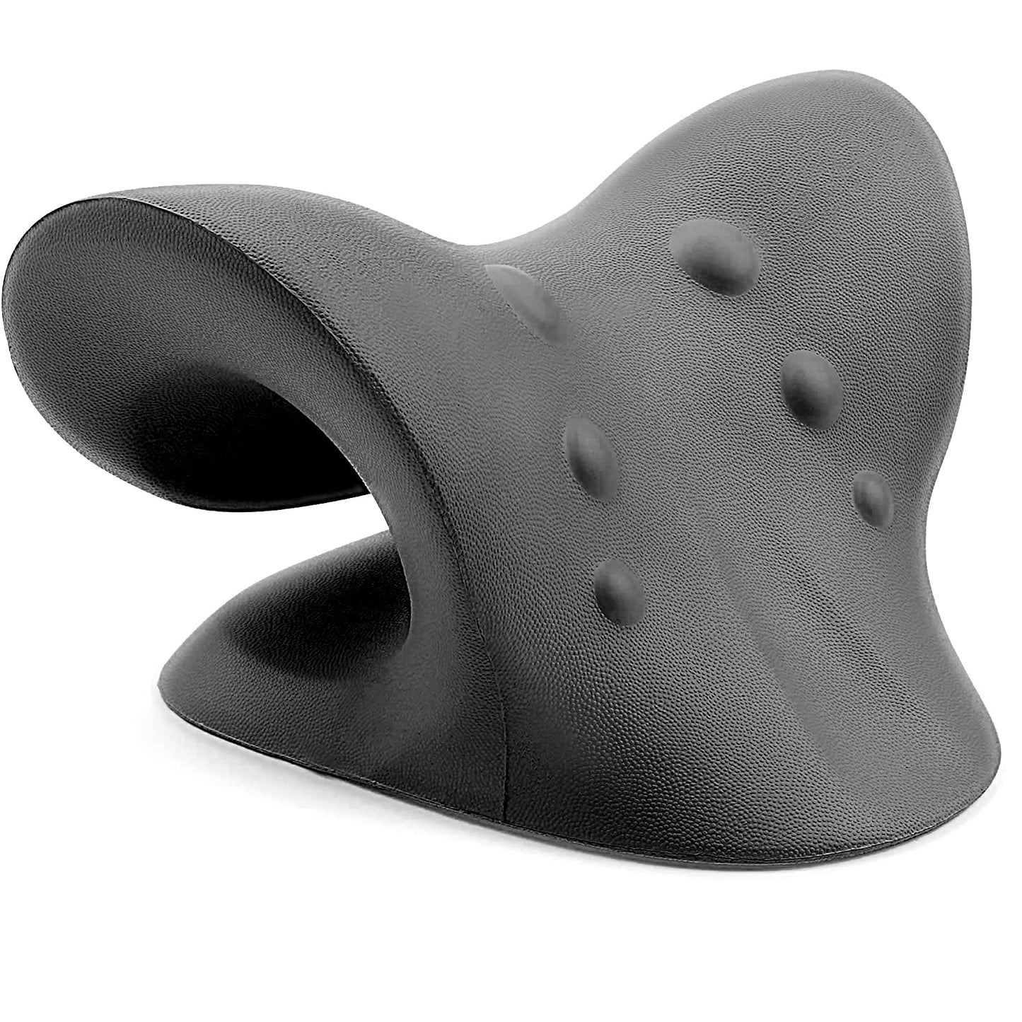 RESTCLOUD Neck and Shoulder Relaxer, Cervical Traction Device for TMJ Pain Relief and Cervical Spine Alignment, Chiropractic Pillow, Neck Stretcher (Black) - Medaid International