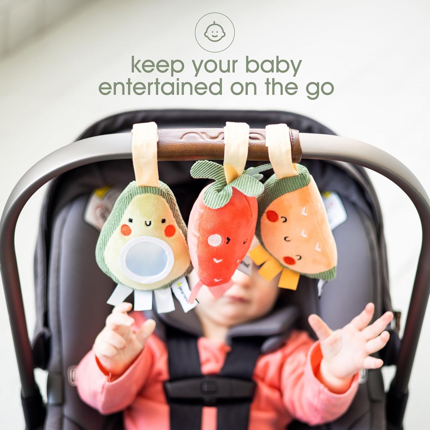 Pearhead - Stroller Toy Set Of 3  Fruits