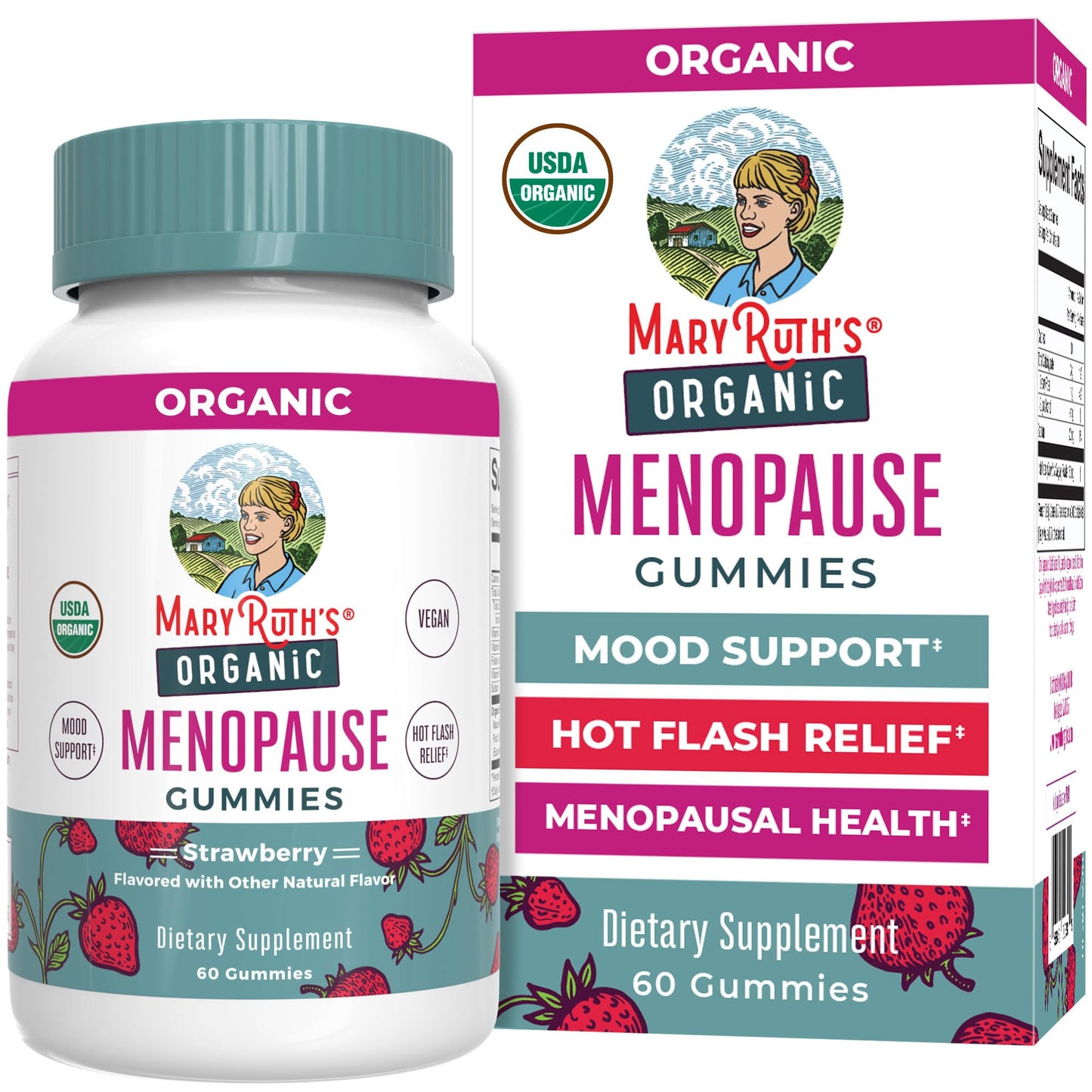 Organic Menopause Gummies by MaryRuth's | Menopause Supplements for Women | Mood Support | Hot Flash Relief | Maca Root | Black Cohosh | USDA Organic | Non-GMO | Vegan | 30 Servings - Medaid International