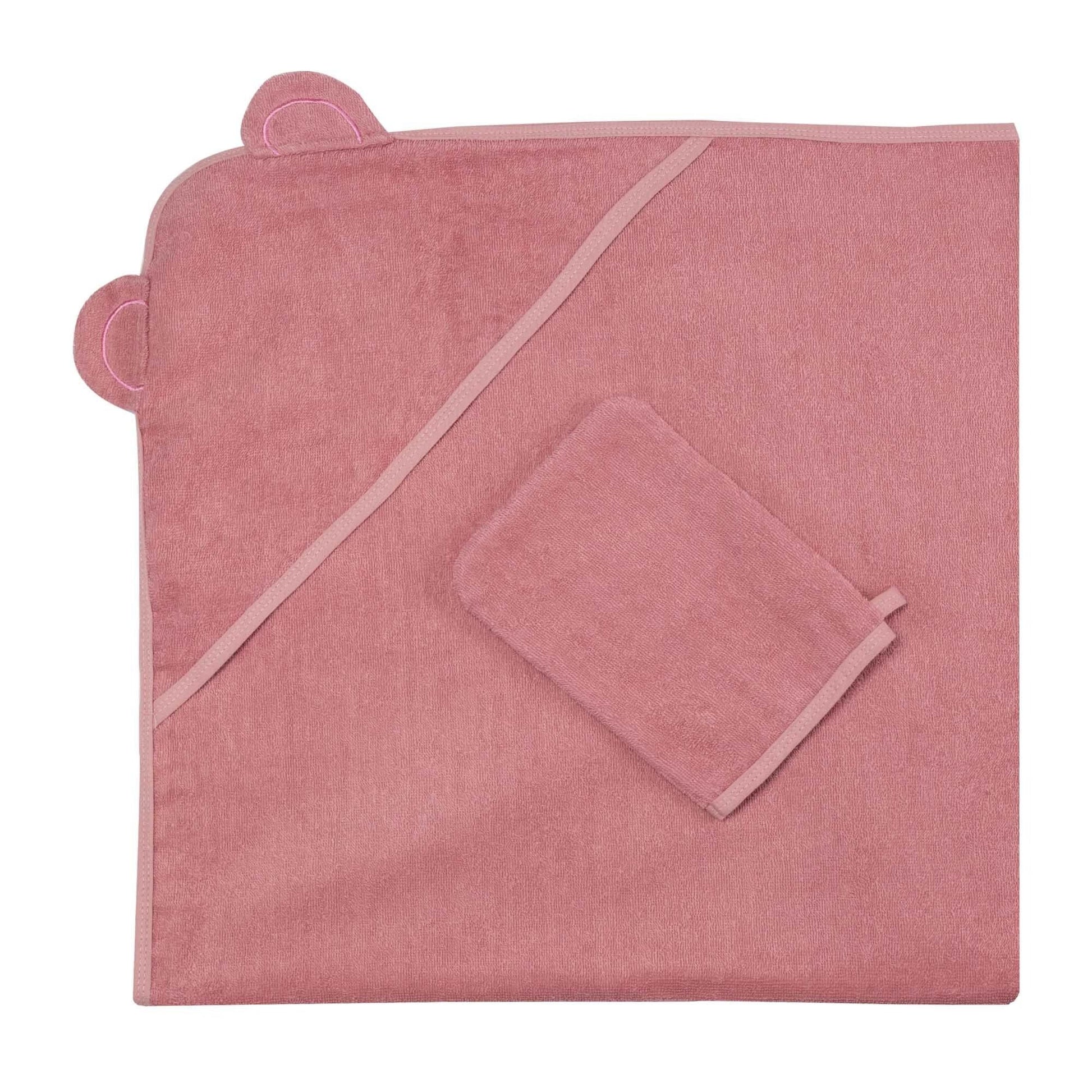 Cuddle Bear Hooded Towel & Wash Mitt Set