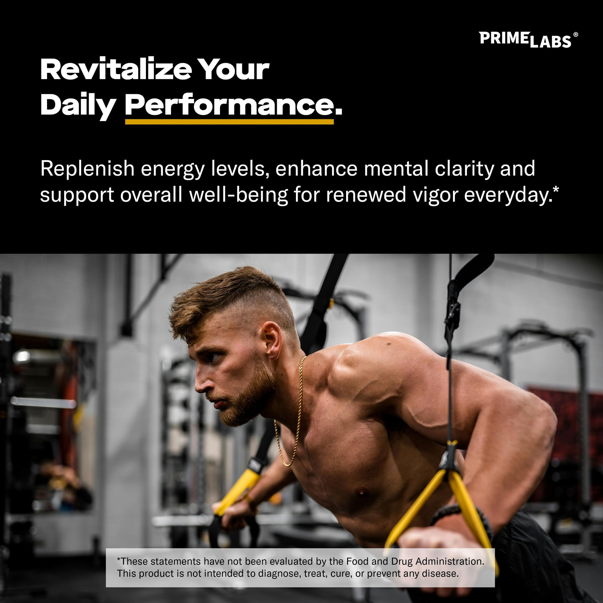 Prime Labs Tongkat Ali for Men - Plus Organic Black Maca Root and Tribulus Terrestris - Performance, Vitality, Energy - 60 Count - Medaid International