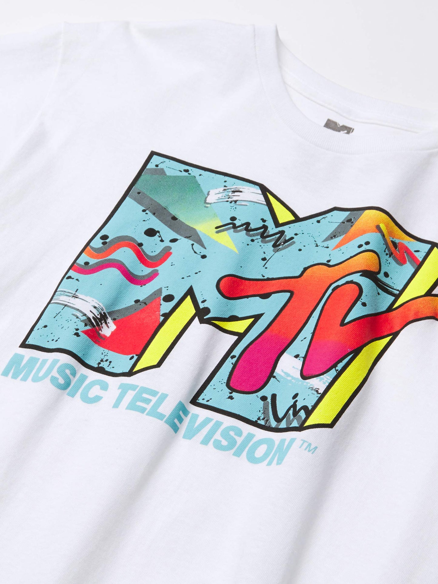 MTV Men's Retro Logo Men's T-Shirt, White, Large - Medaid International