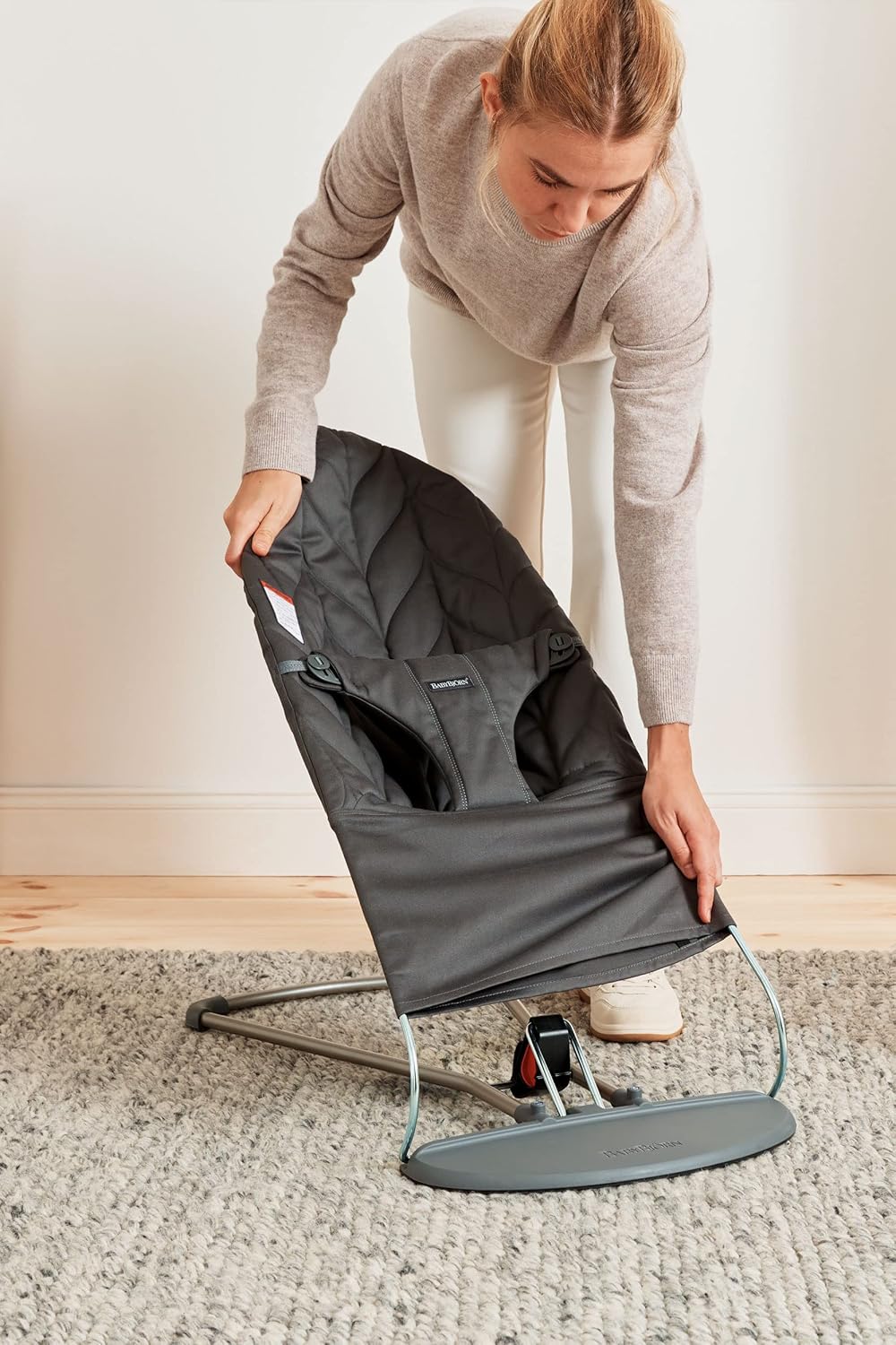 Babybjorn - Bouncer Bliss WOV. - Petal-Anthracite