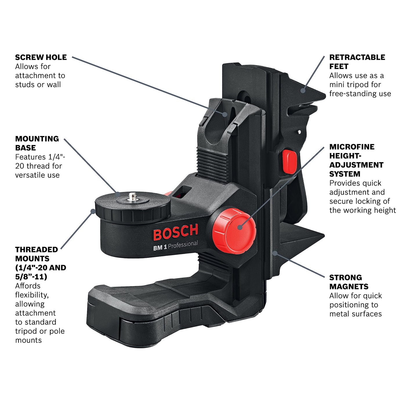 BOSCH BM1 Positioning Device for Line and Point Lasers - Medaid International