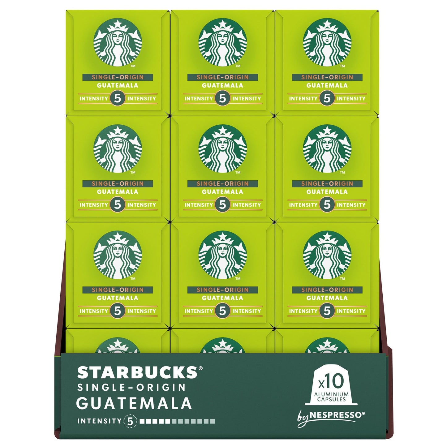 STARBUCKS Single-Origin Guatemala by Nespresso Blonde Roast Coffee Capsules – Pack of 12 x 10 Pods (120 Capsules)