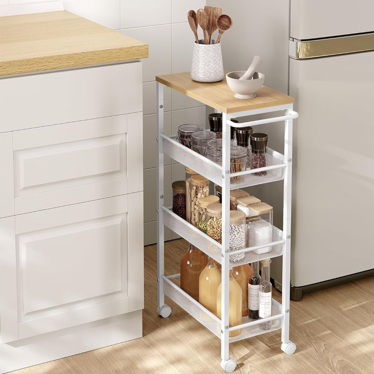 VASAGLE 4-Tier Trolley LRC033W09