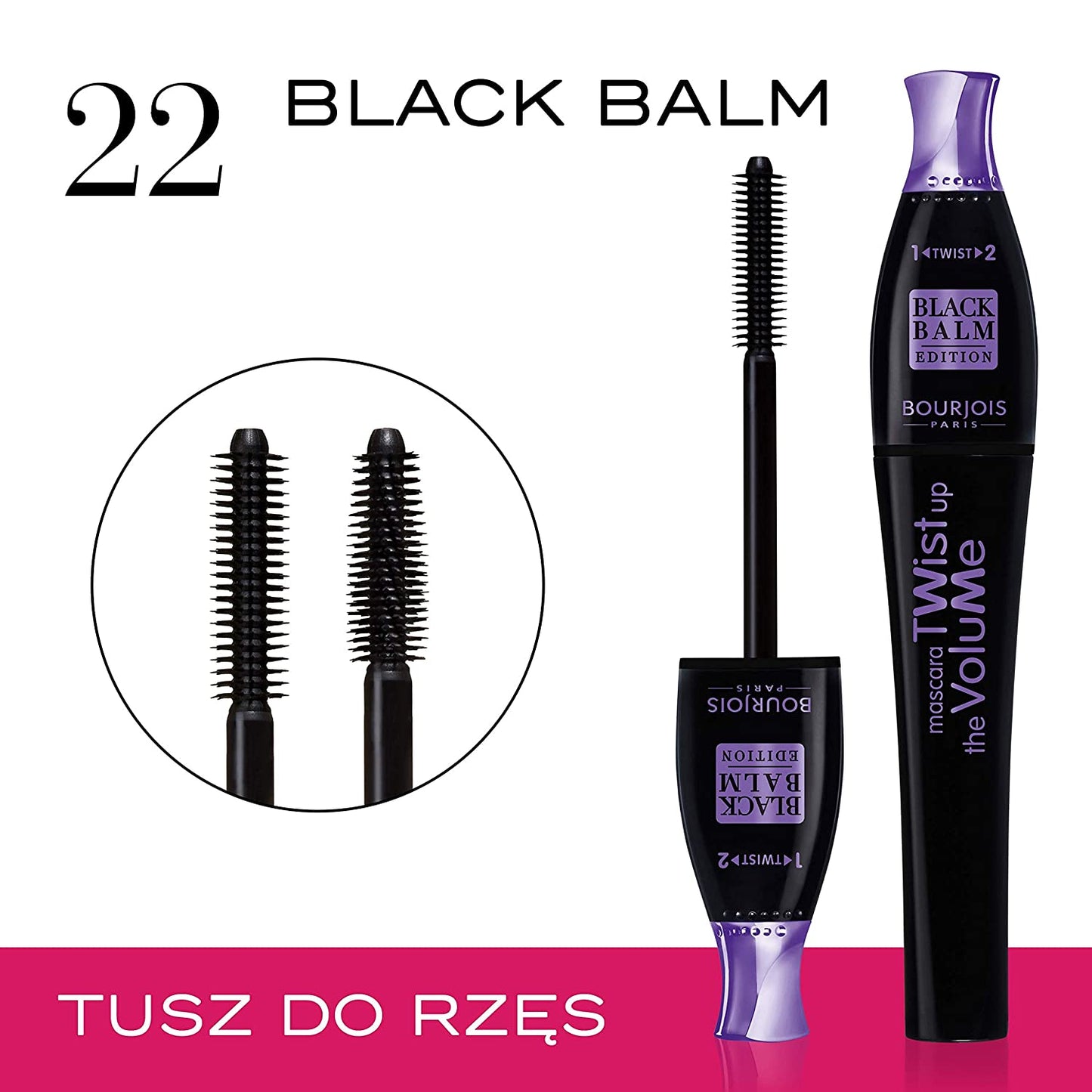 Bourjois twist up the volume black balm mascara