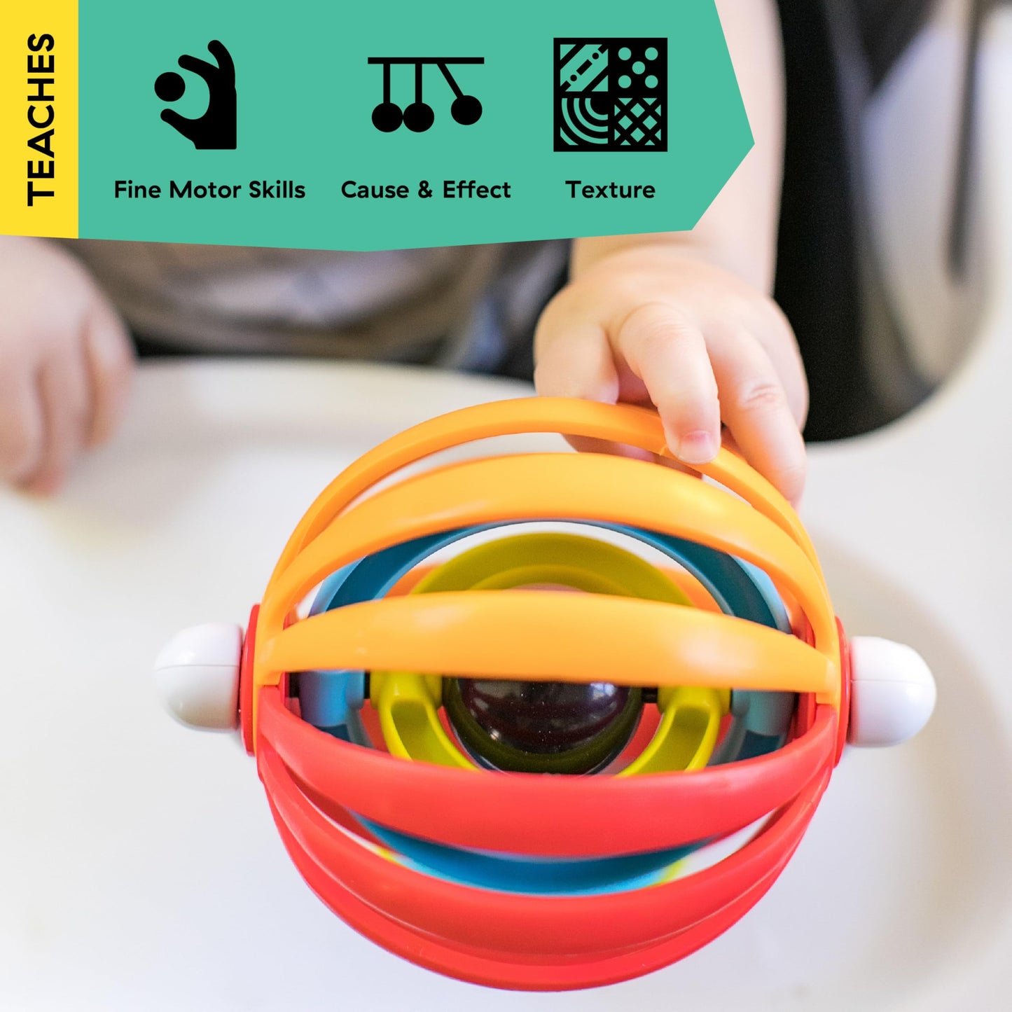 Baby Einstein Sticky Spinner BPA-free Suction Cup High Chair Activity Toy and Tray Toy for Early Development, 3mo+ - Medaid International